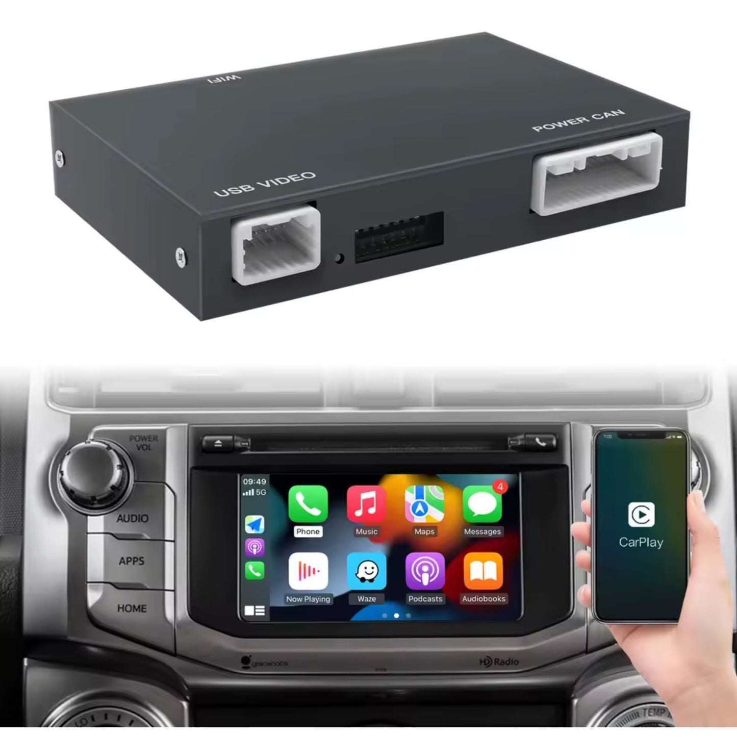 Módulo CarPlay & Android Auto Inalámbrico para Toyota Touch 2 / Entune 2