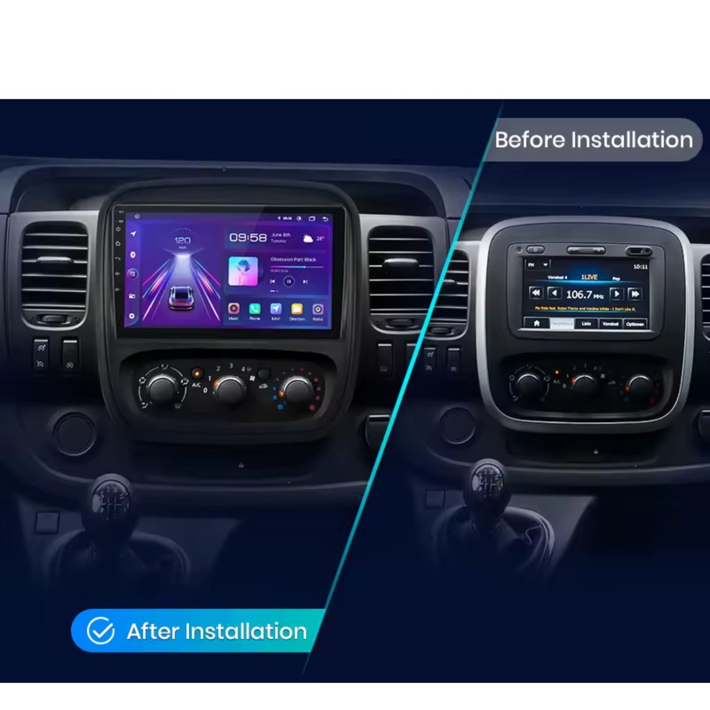 Pantalla Multimedia para Renault Trafic / Opel Vivaro (2015-2019)
