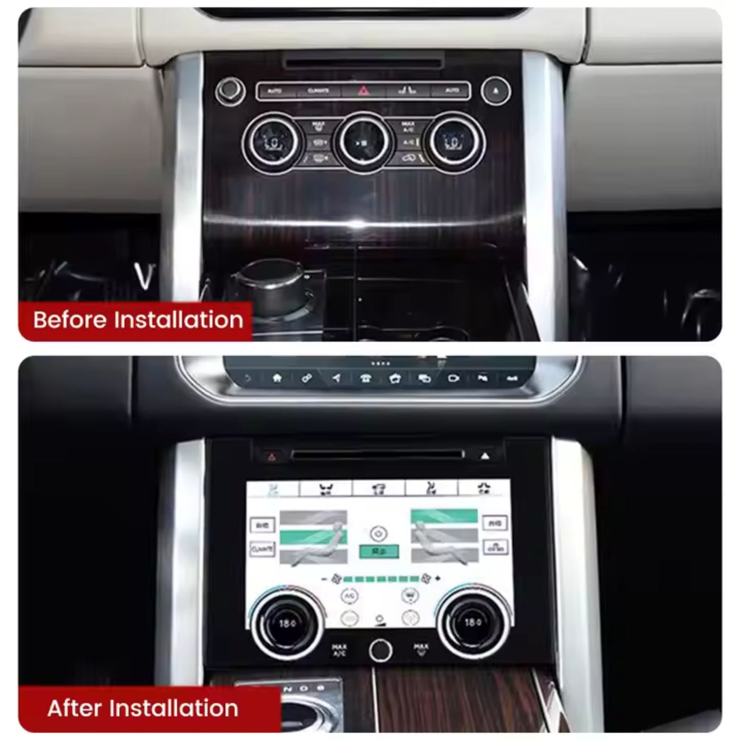 Pantalla de Sistema de Control de Aire Acondicionado A/C para Range Rover Vogue L405 (2013 - 2017) | 9" | Integración Total - Maleonracing