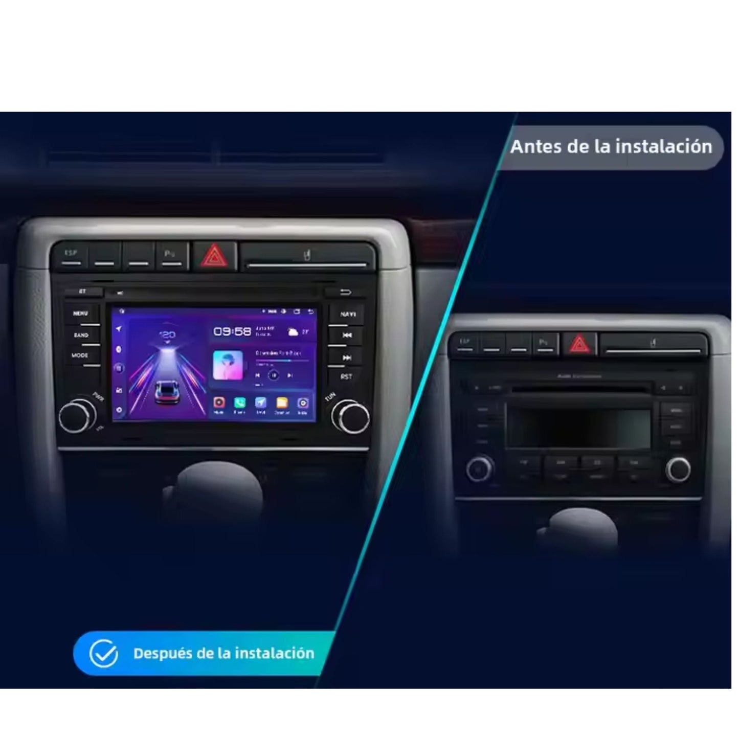 Pantalla Multimedia con Diseño Original para Audi A4 (2000–2009) y SEAT Exeo | 7" OEM - Maleonracing