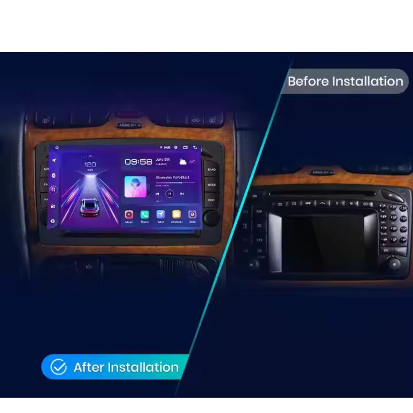 Pantalla Multimedia de 7" para Mercedes - Benz CLK W209 / Clase C W203 / Clase G W463 / CLK W208 - Maleonracing