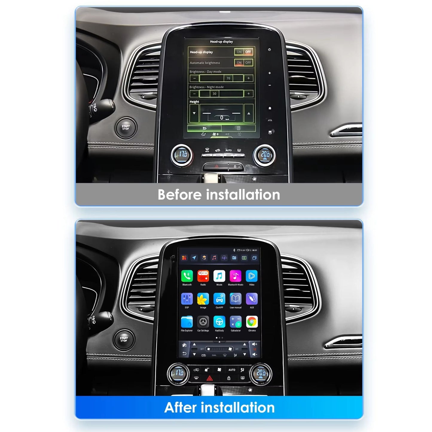 Pantalla Multimedia Estilo Tesla para Renault Scénic (2013–2024) - Maleonracing