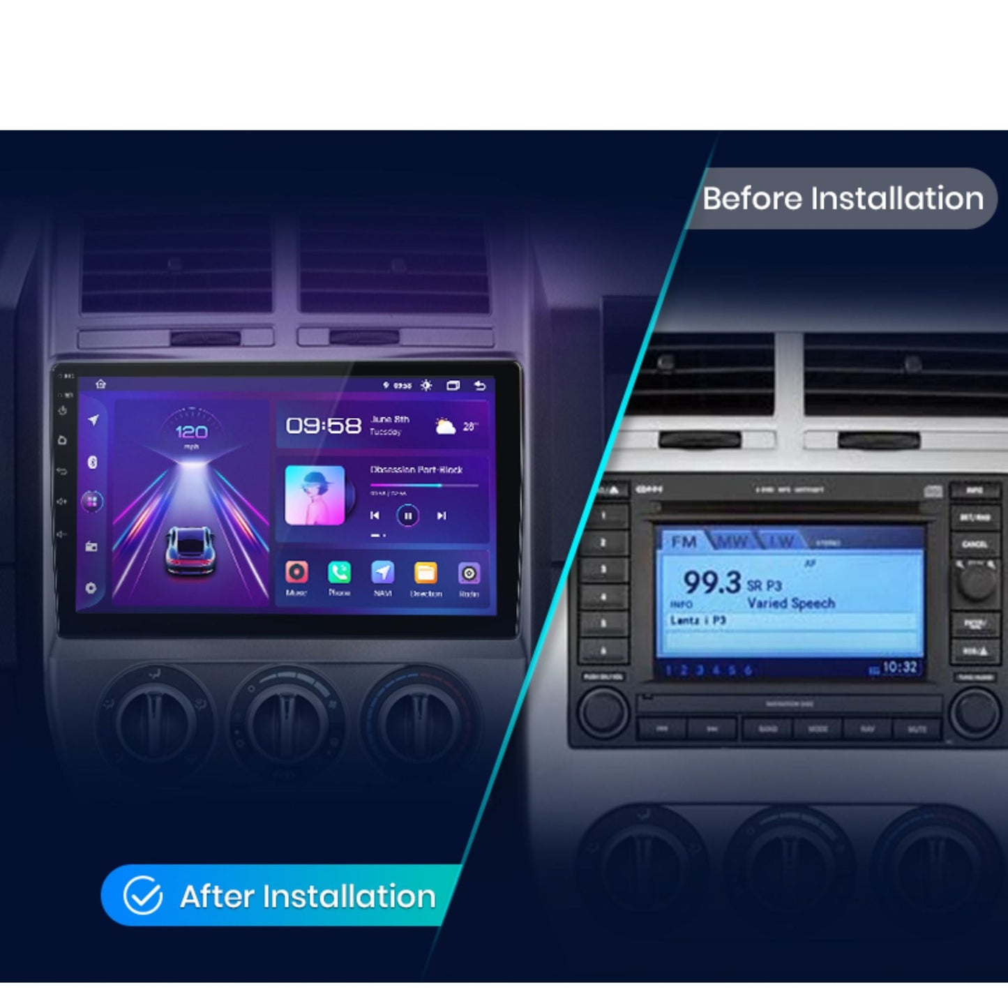 Pantalla Multimedia Jeep Compass (2007 - 2009) - Maleonracing