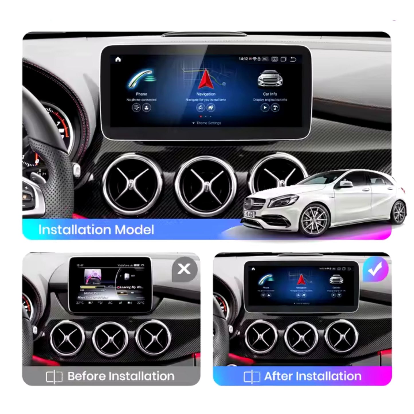 Pantalla Multimedia Mercedes - Benz Clase A W176 / GLA X156 / CLA C117 (2013 - 2015) - Maleonracing