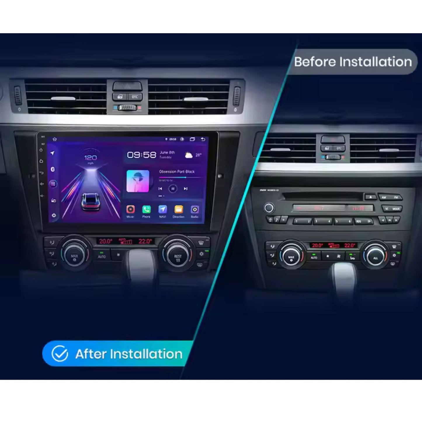 Pantalla Multimedia para BMW Serie 3 (E90/E91/E92/E93) - Maleonracing