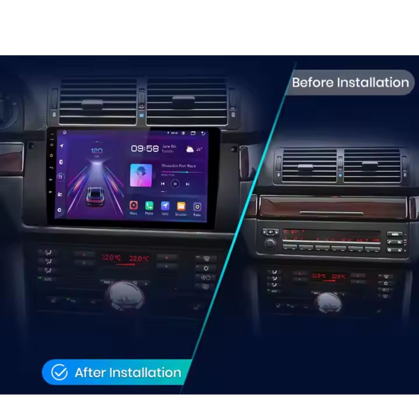Pantalla Multimedia para BMW Serie 5 E39 (1995–2003), X5 E53 y M5 - Maleonracing