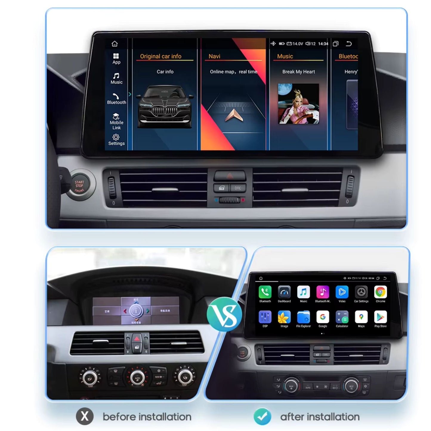 Pantalla Multimedia para BMW Serie 5 E60/E61/E63/E64 | Modelo Con Navegador Original - Maleonracing