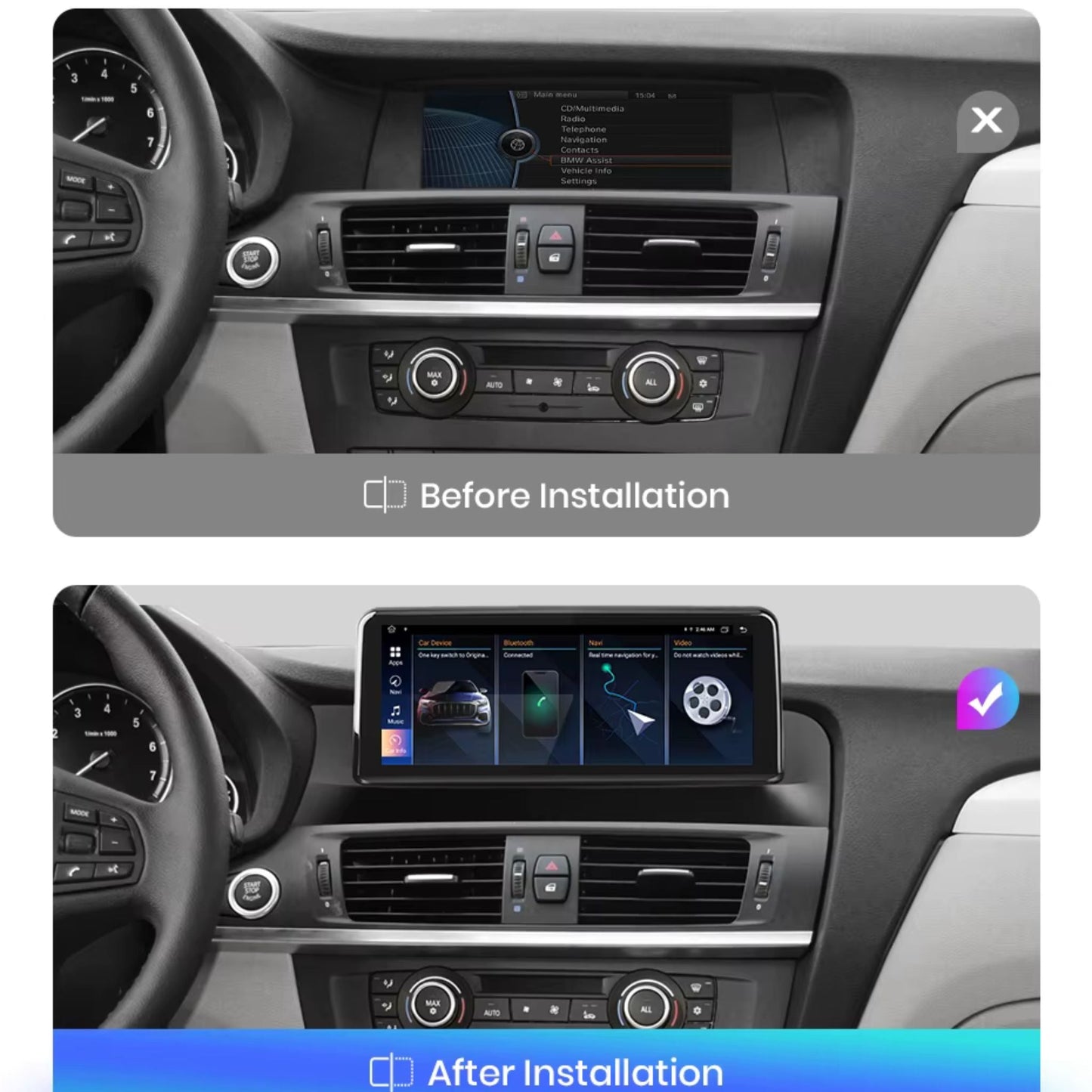 Pantalla Multimedia para BMW X3 F25 / X4 F26 (2013 - 2017) - Maleonracing