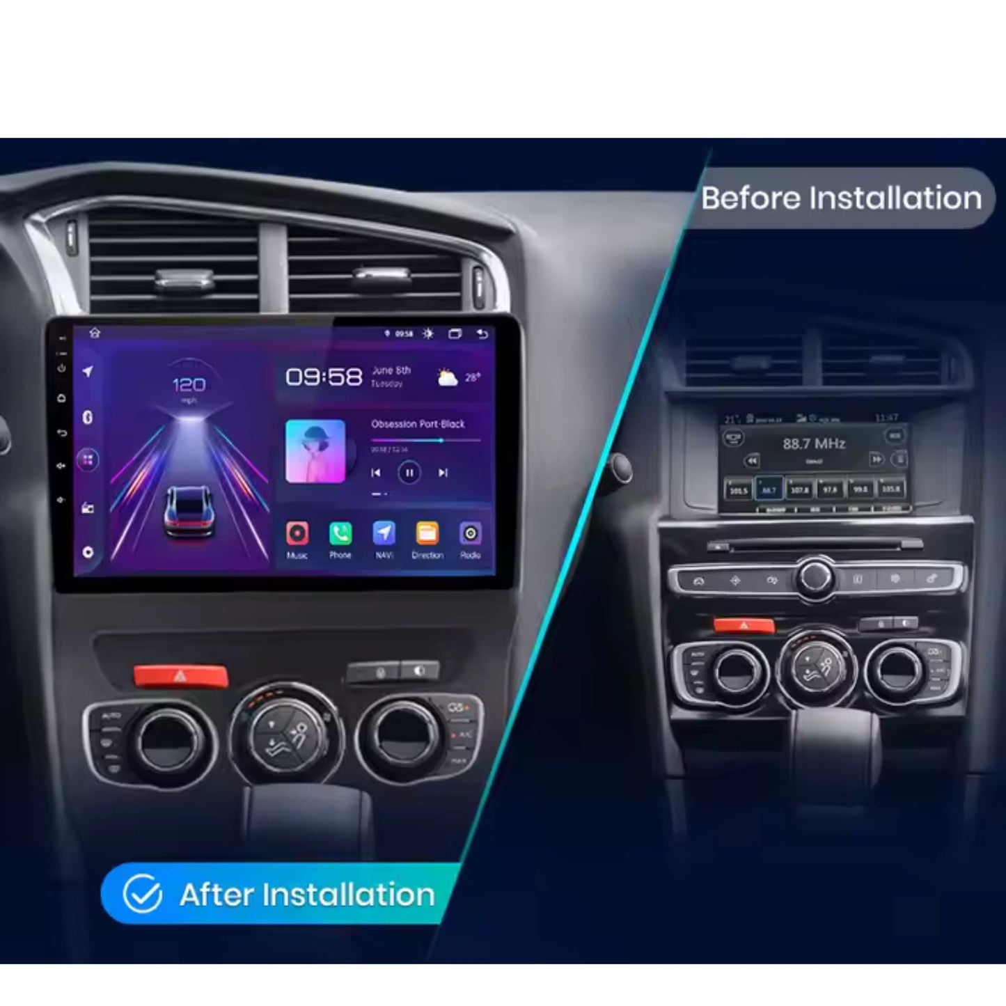 Pantalla Multimedia para Citroën C4 II B7 (2013 - 2016) - Maleonracing