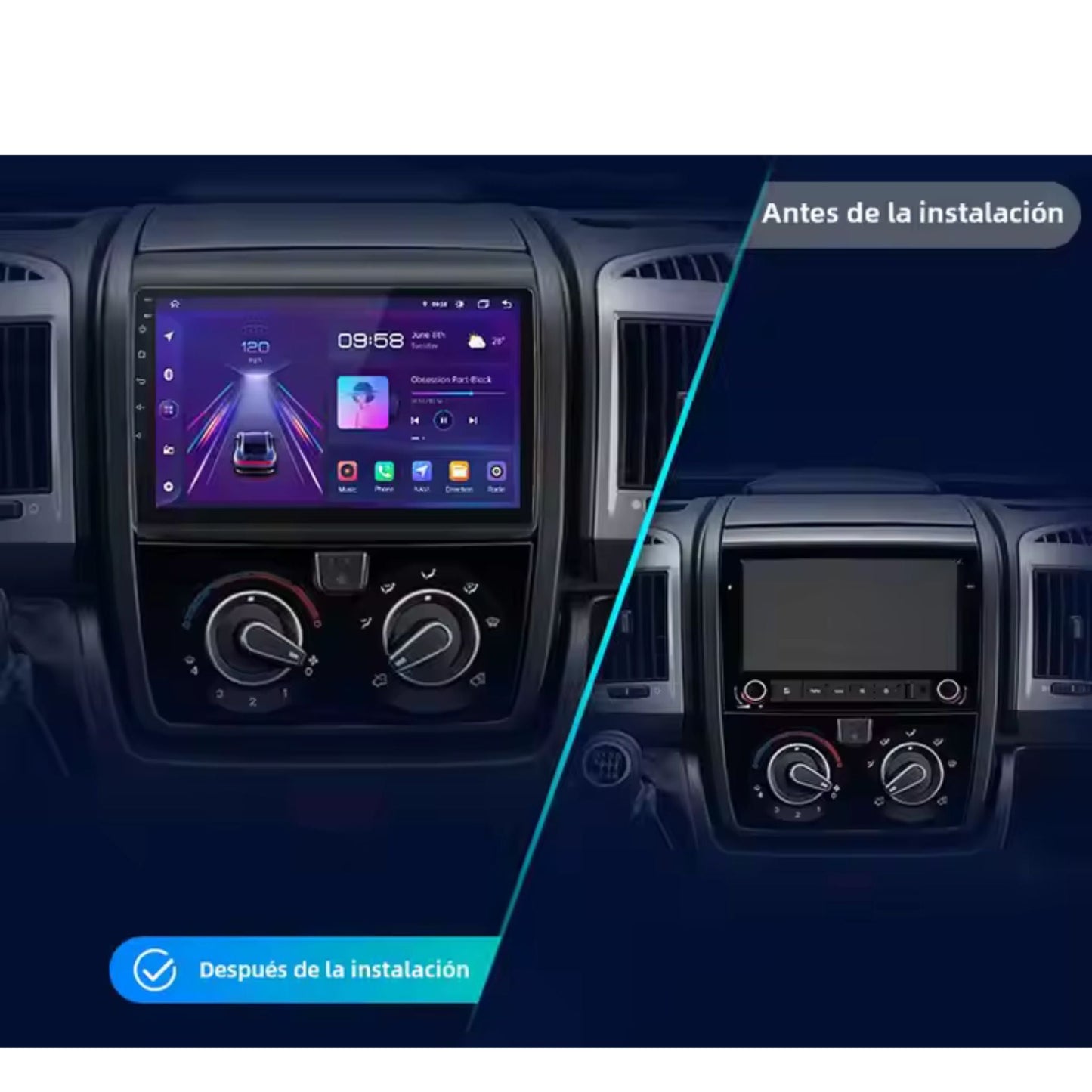Pantalla Multimedia para Fiat Ducato III / Peugeot Boxer II / Citroën Jumper II (2011 - 2022) - Maleonracing