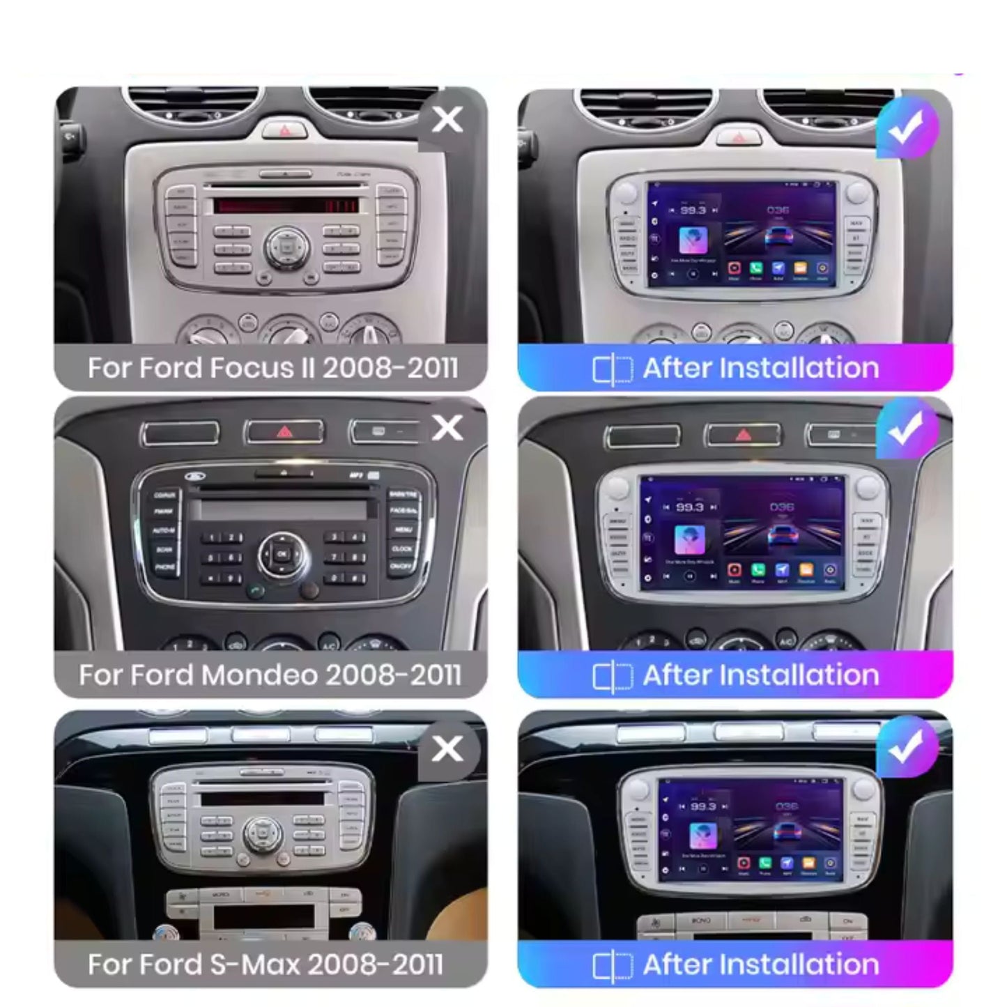 Pantalla Multimedia para Ford Focus II, Mondeo, S - MAX (2008 - 2011) - Maleonracing