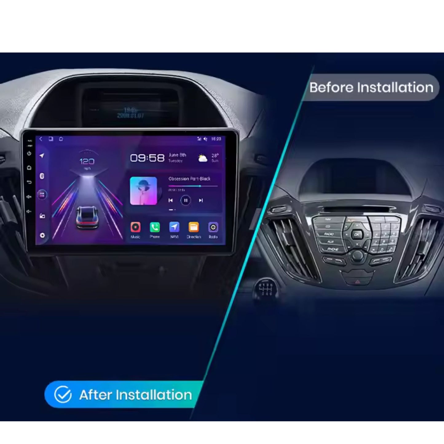 Pantalla Multimedia para Ford Transit Custom (2013 - 2018) - Maleonracing