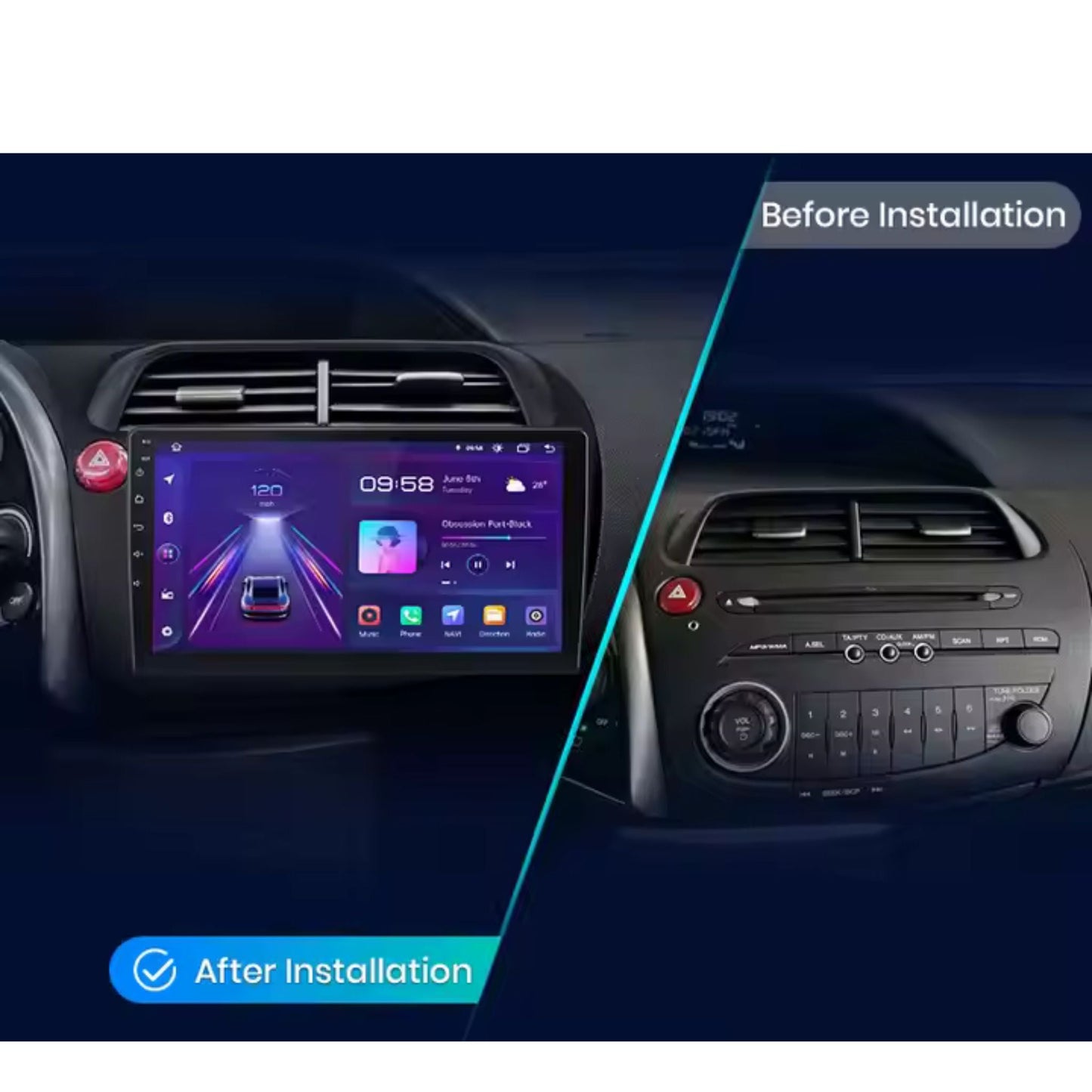 Pantalla Multimedia para Honda Civic Hatchback (2005 - 2011) - Maleonracing