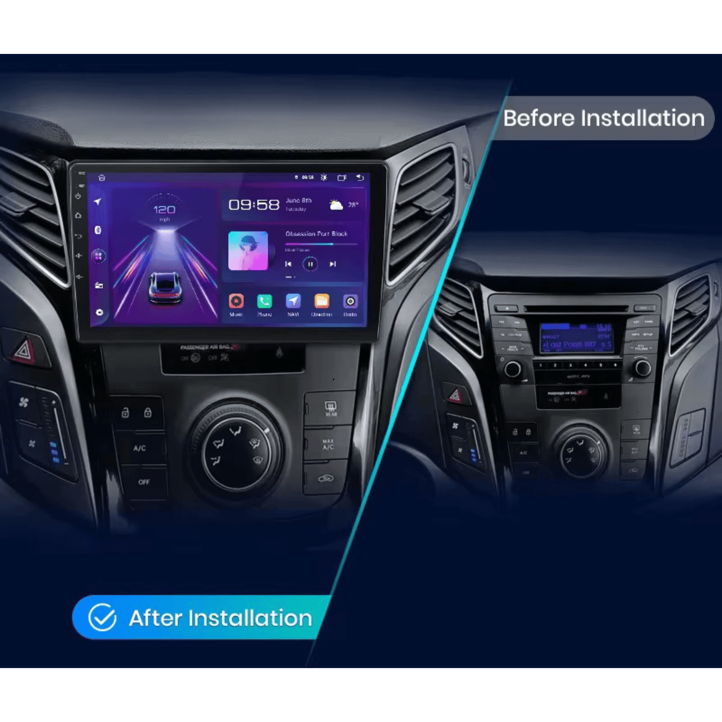Pantalla Multimedia para Hyundai i40 (2012 - 2016) - Maleonracing