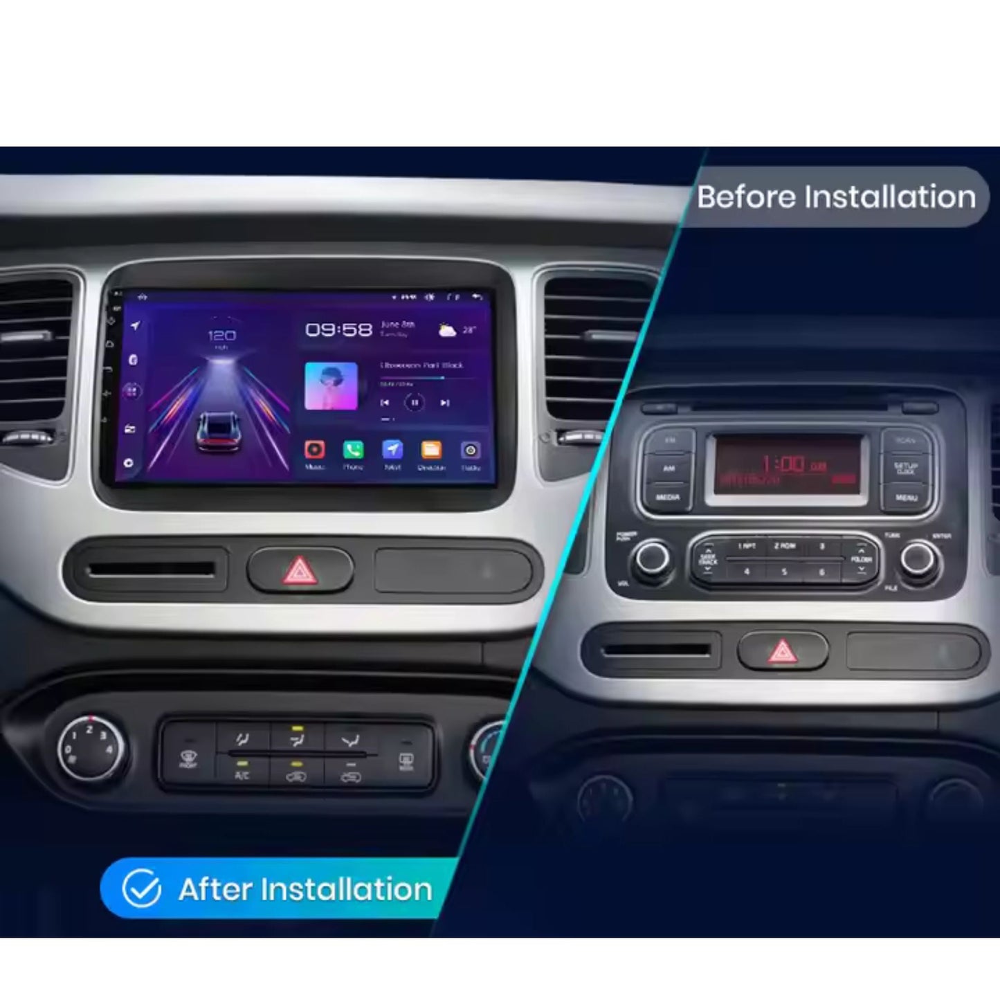 Pantalla Multimedia para Kia Carens (2013 - 2018) - Maleonracing