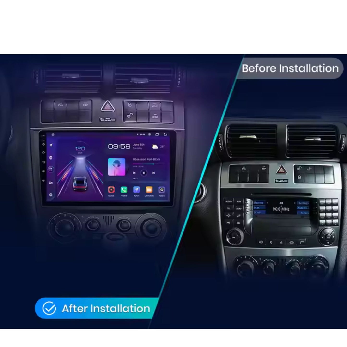 Pantalla Multimedia para Mercedes - Benz Clase C W203 y CLK W209 (2005 - 2009) - Maleonracing