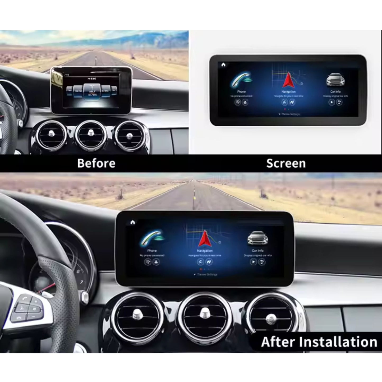 Pantalla Multimedia para Mercedes Benz Clase C (W205) y GLC (X253) - Maleonracing