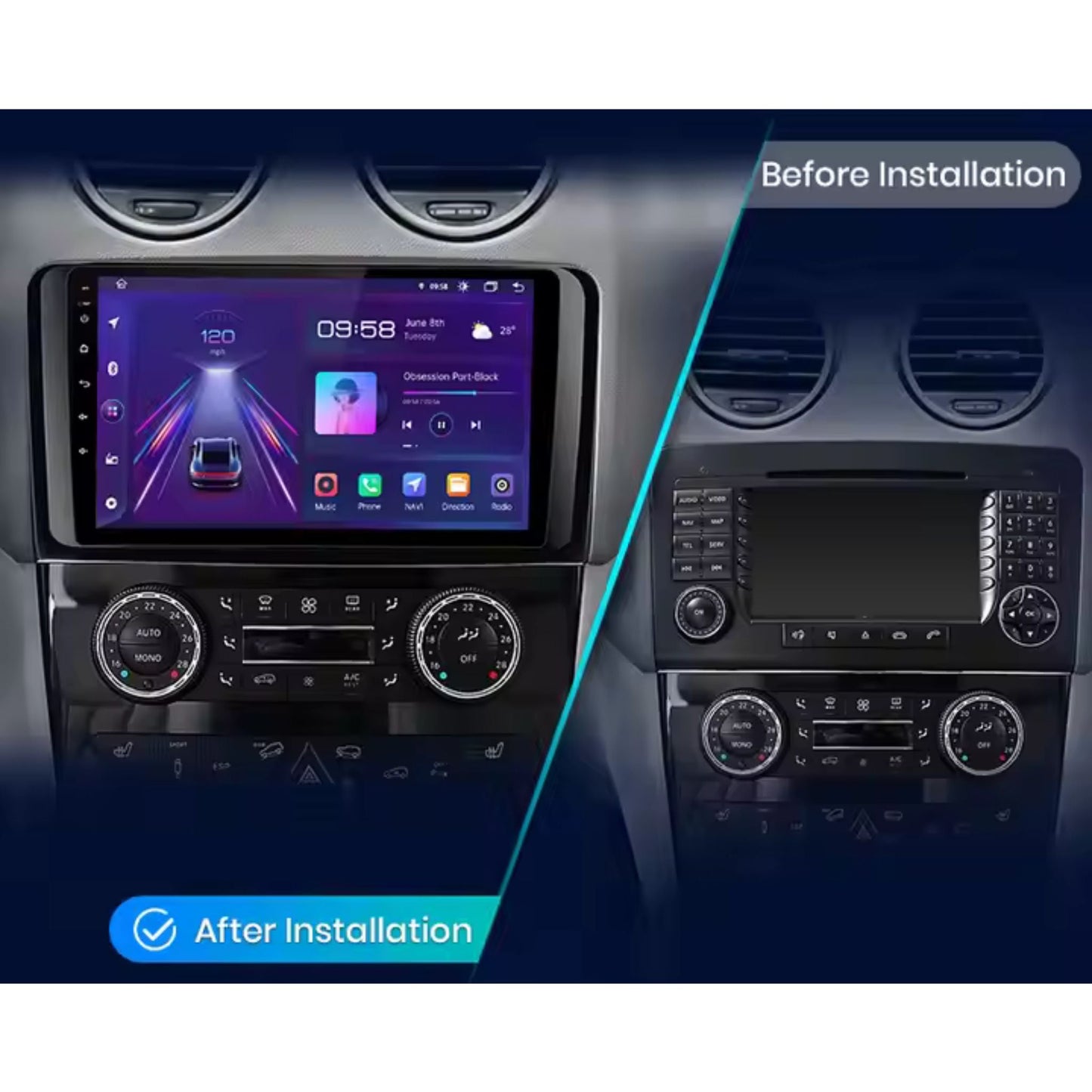 Pantalla Multimedia para Mercedes Benz Clase M/GL W164 (2005 - 2012) - Maleonracing