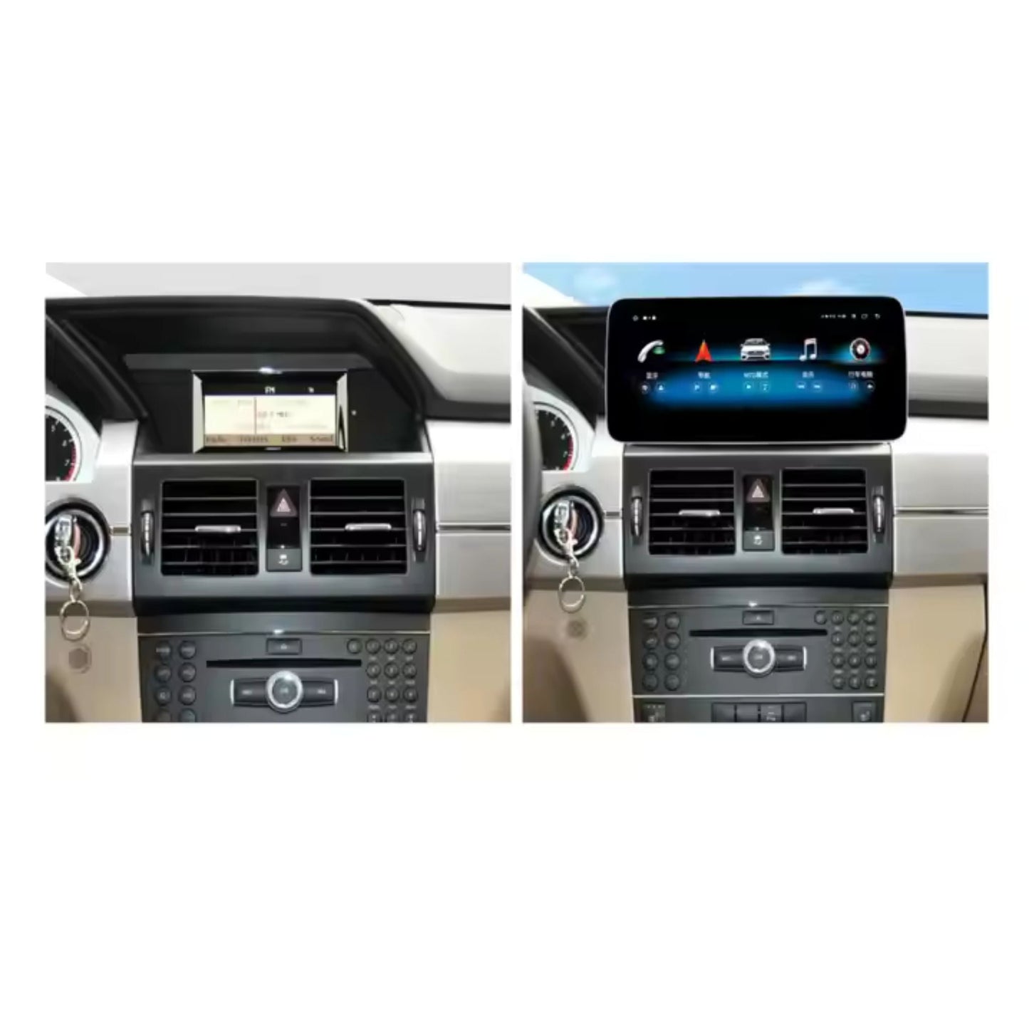 Pantalla Multimedia para Mercedes Benz GLK X204 (2008 - 2015) | Compatible con NTG 4.0/4.5 | CarPlay y Android Auto - Maleonracing