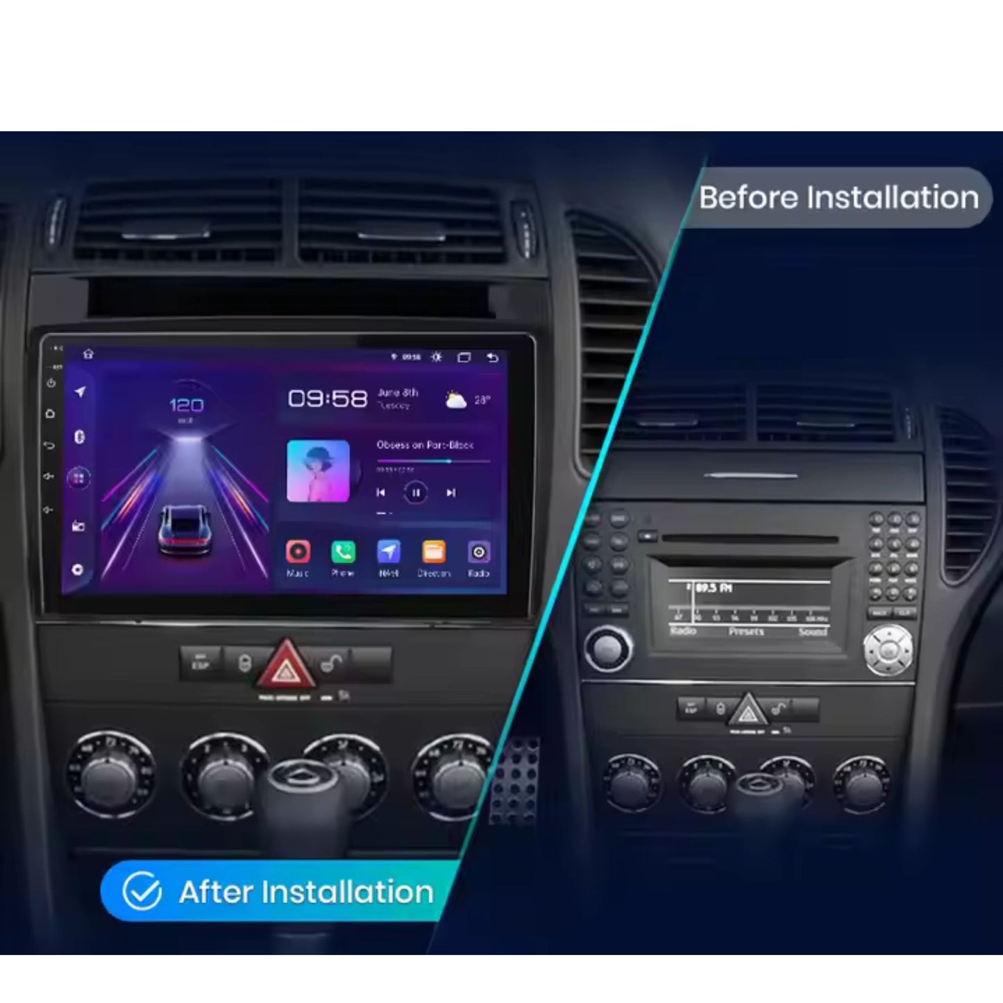 Pantalla Multimedia para Mercedes - Benz SLK R171 (2004 - 2011) - Maleonracing