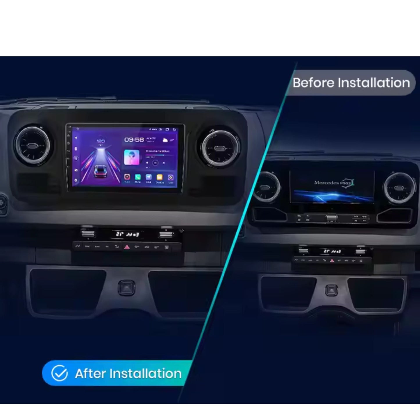 Pantalla Multimedia para Mercedes - Benz Sprinter (2018–2022) - Maleonracing