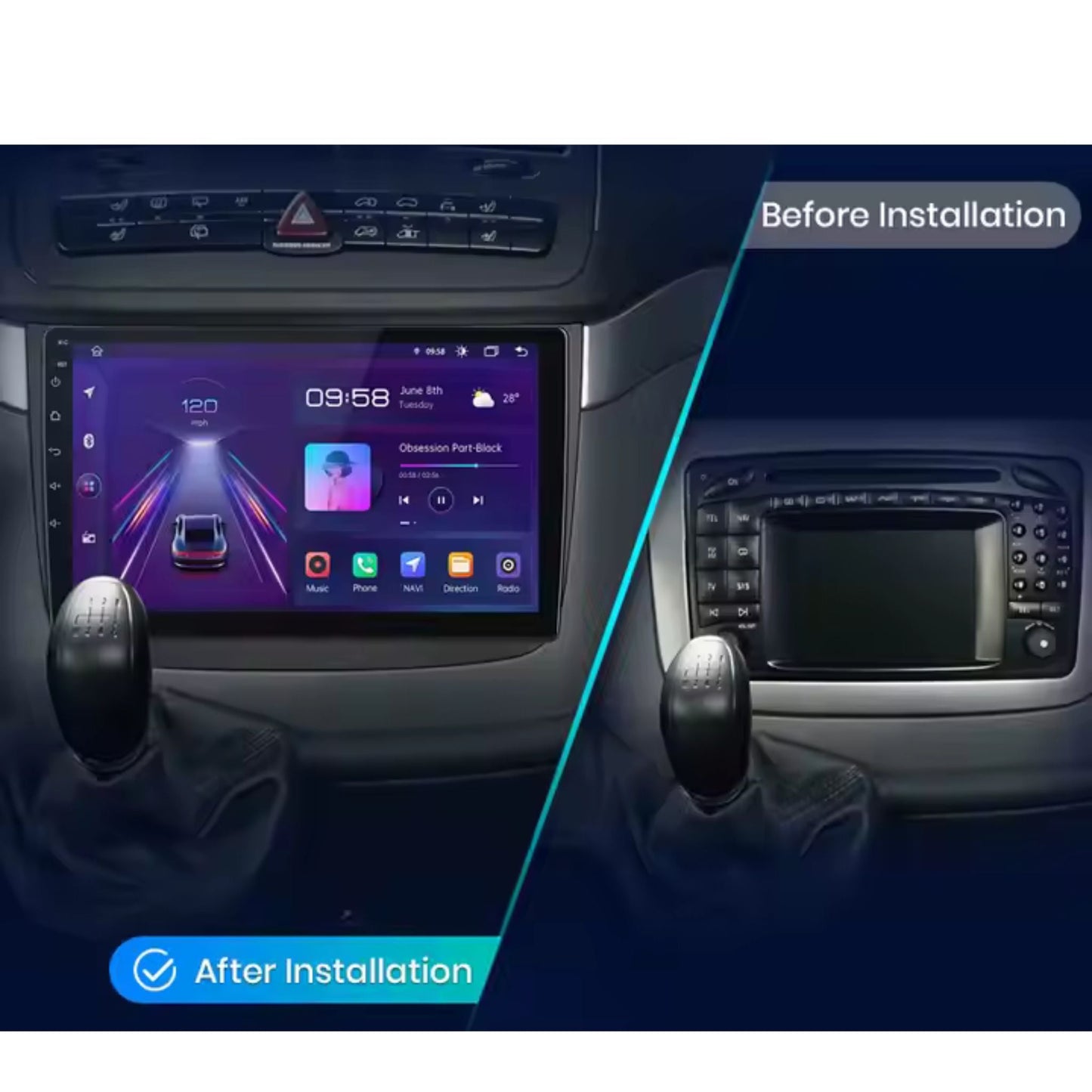 Pantalla Multimedia para Mercedes - Benz Vito W639 / Viano (2003 - 2015) - Maleonracing