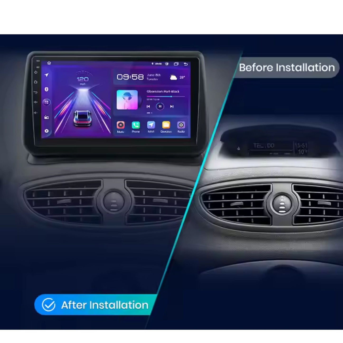 Pantalla Multimedia para Renault Clio III (2005–2014) - Maleonracing