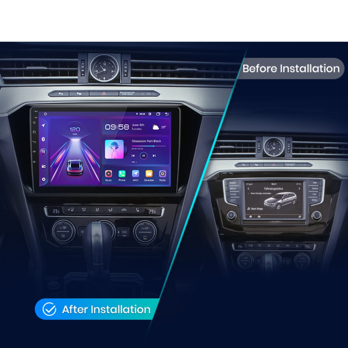 Pantalla Multimedia para Volkswagen Passat B8 (2015–2020) - Maleonracing