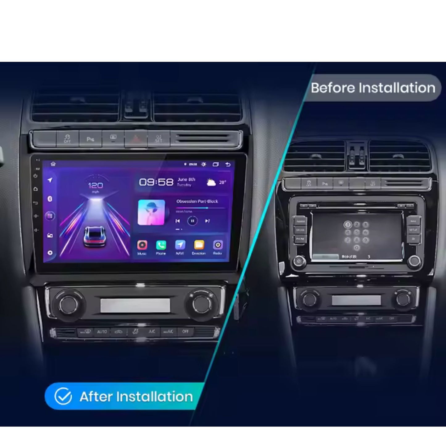 Pantalla Multimedia para Volkswagen Polo 5 (2008 - 2020) - Maleonracing