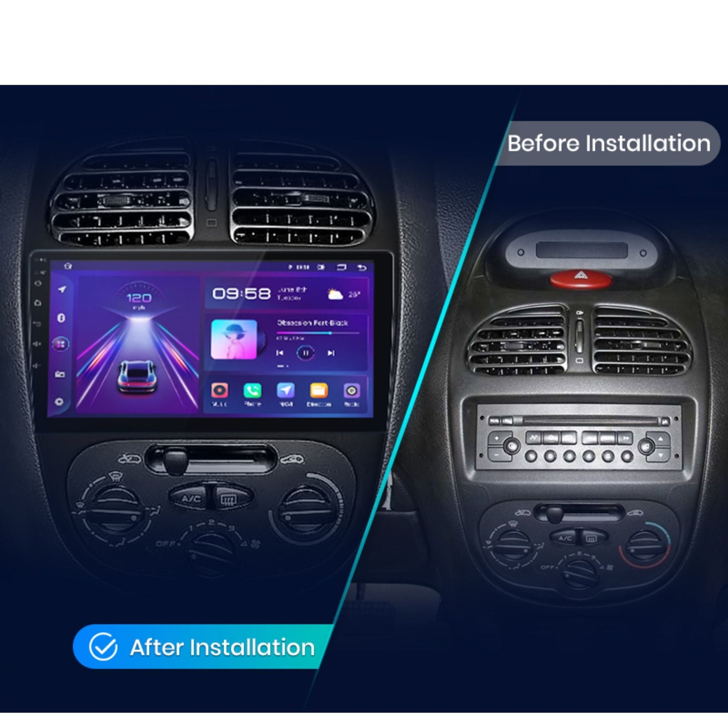 Pantalla Multimedia Peugeot 206 (2001 - 2008) - Maleonracing
