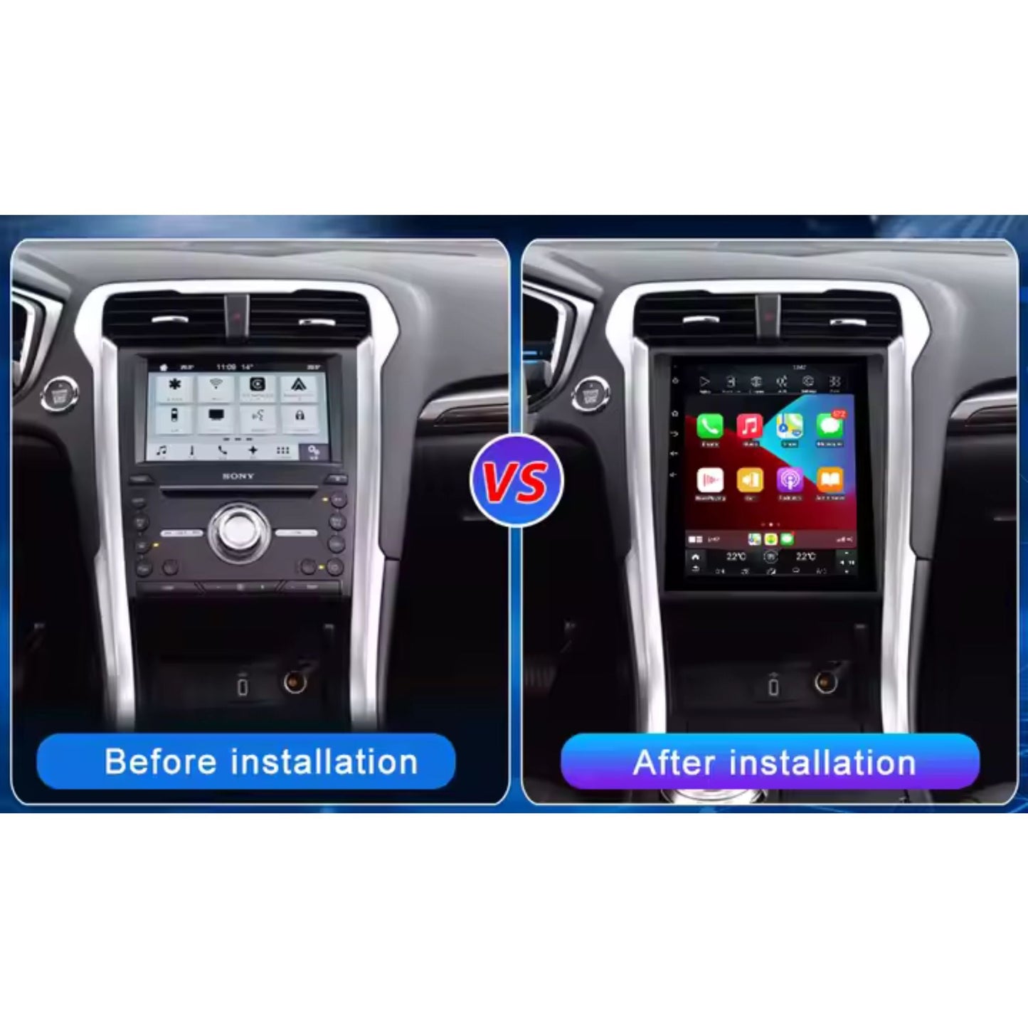 Pantalla Multimedia Tesla Style para Ford Mondeo / Fusion (2013 - 2018) - Maleonracing