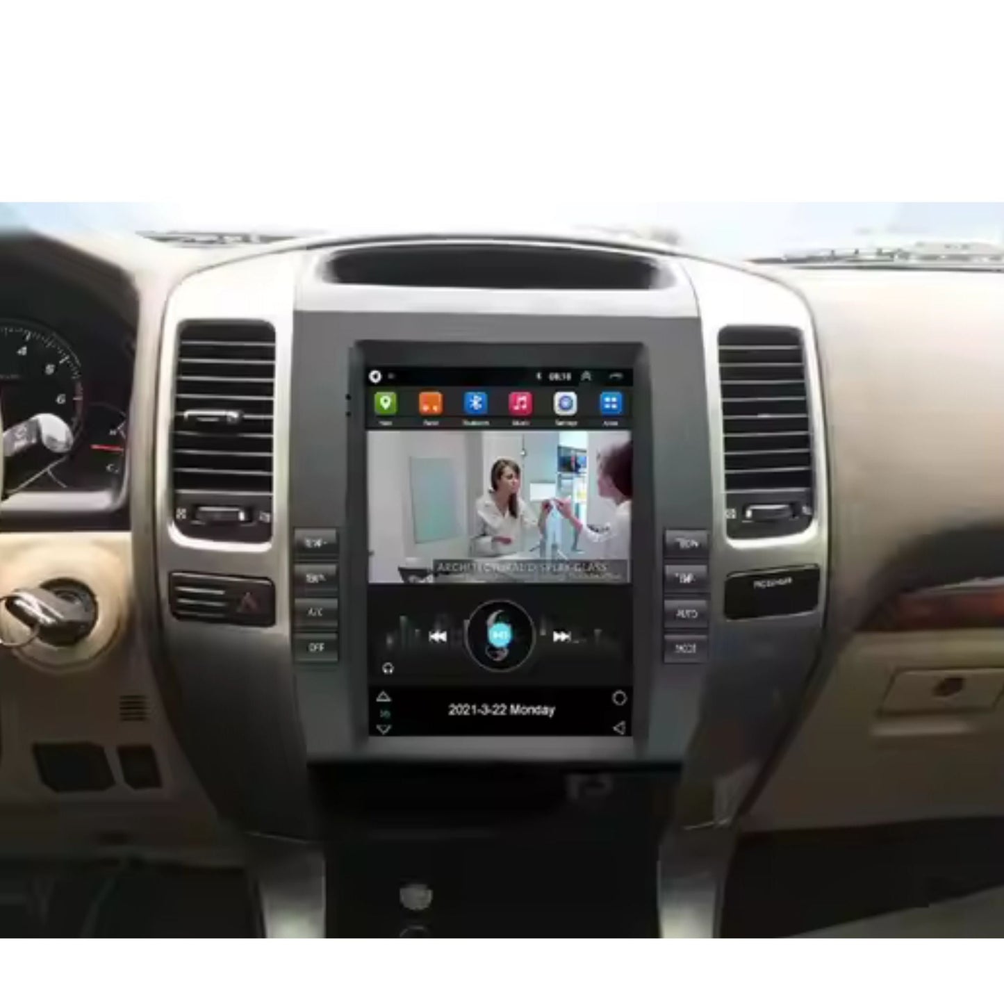 Pantalla Multimedia Tesla Style para Toyota Land Cruiser Prado 120 / Lexus GX470 (2004 - 2009) - Maleonracing