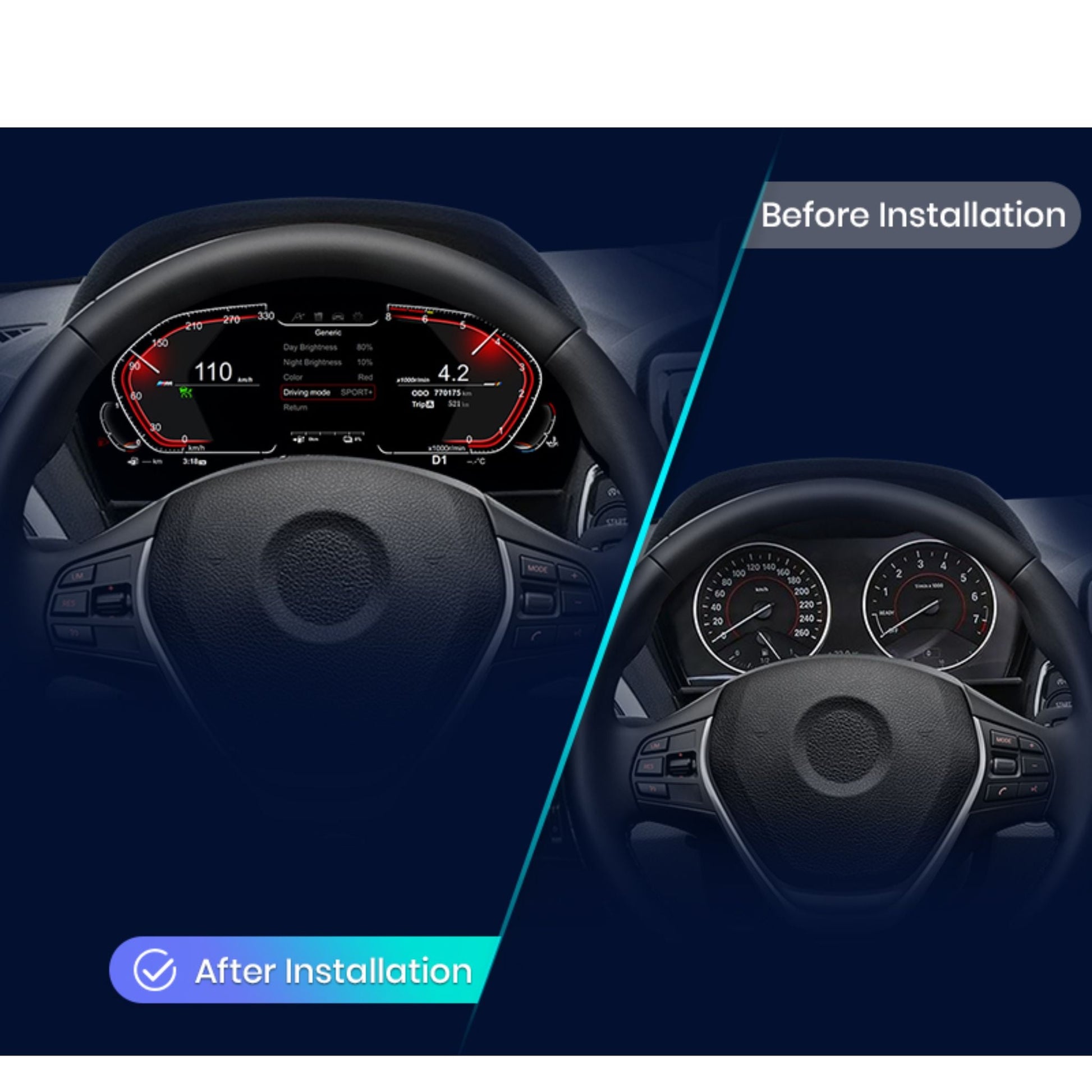 Cuadro Digital BMW Serie 1/2 F20 F21 F52 F22 · X1 F48 · X2 F39 (2009 - 2019) | 12.3" | Virtual Cockpit | Sistema Linux - Maleonracing