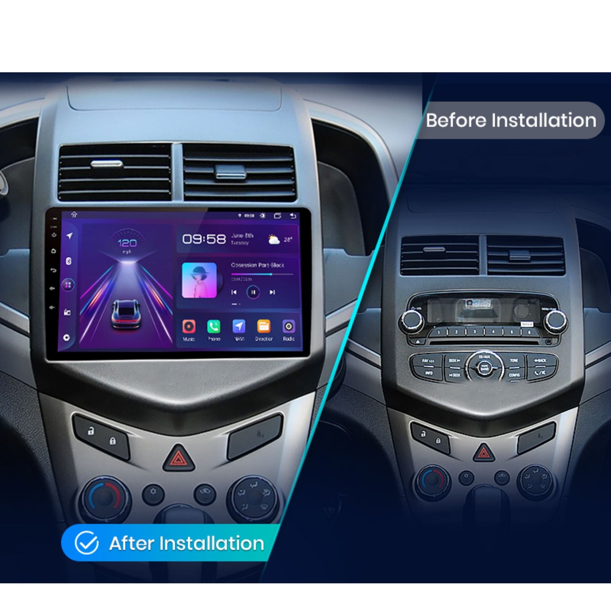 Pantalla Multimedia Chevrolet Aveo (2011 - 2015) - Maleonracing