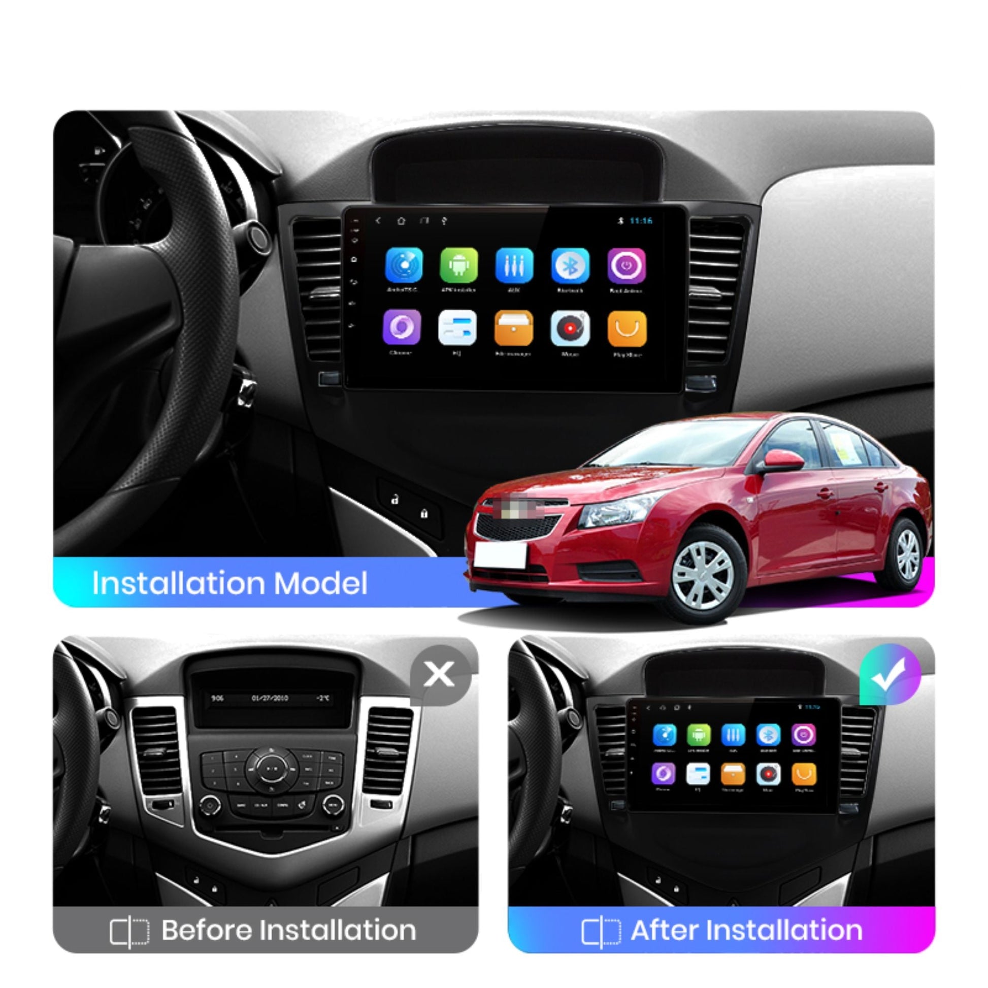 Pantalla Multimedia Chevrolet Cruze (2008 - 2015) - Maleonracing