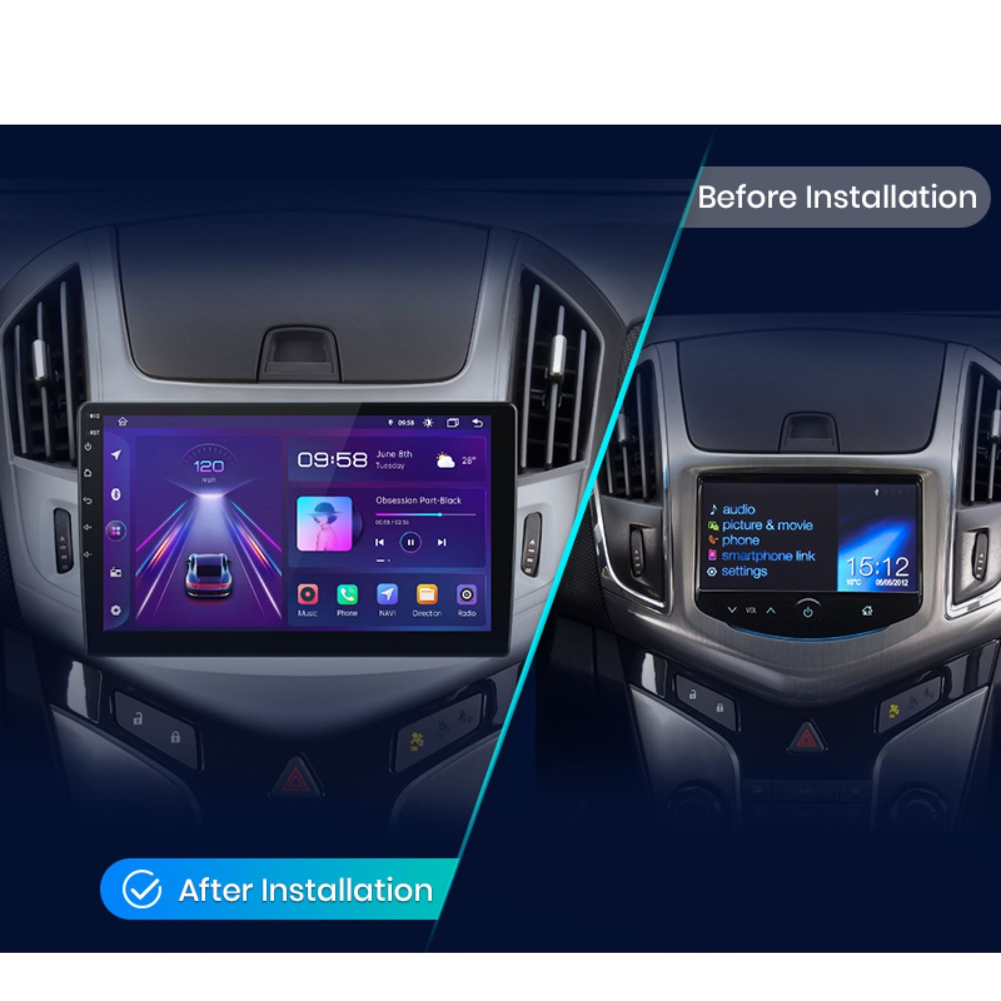 Pantalla Multimedia Chevrolet Cruze J300/J308 (2012 - 2015) - Maleonracing