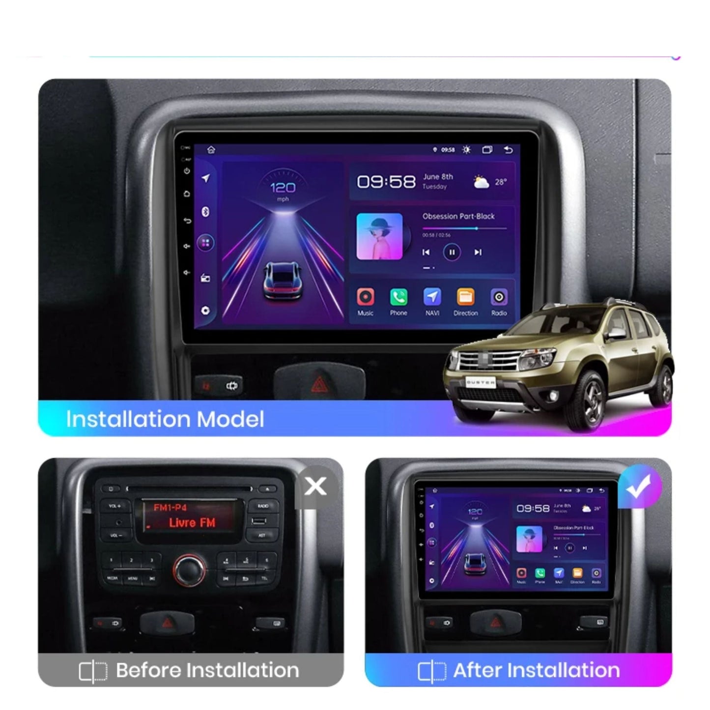Pantalla Multimedia Dacia Duster 1 (2010 - 2015) - Maleonracing