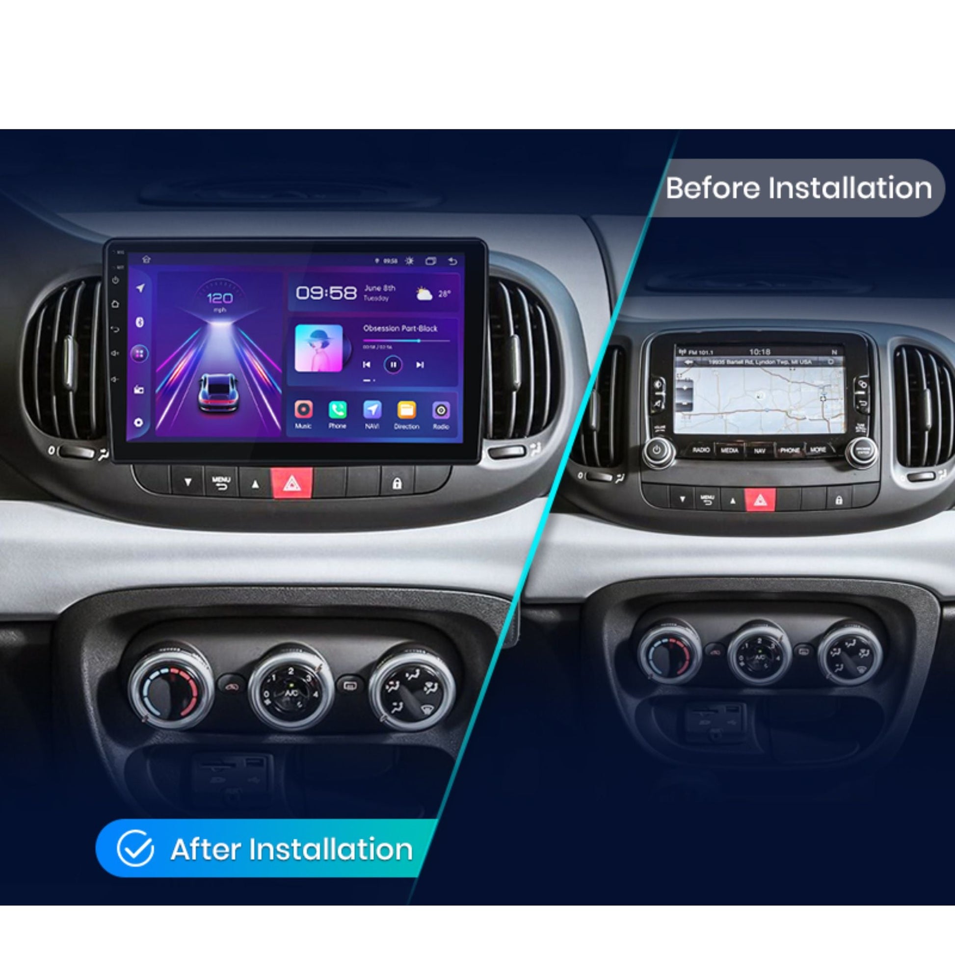 Pantalla Multimedia Fiat 500L (2012 - 2017) - Maleonracing