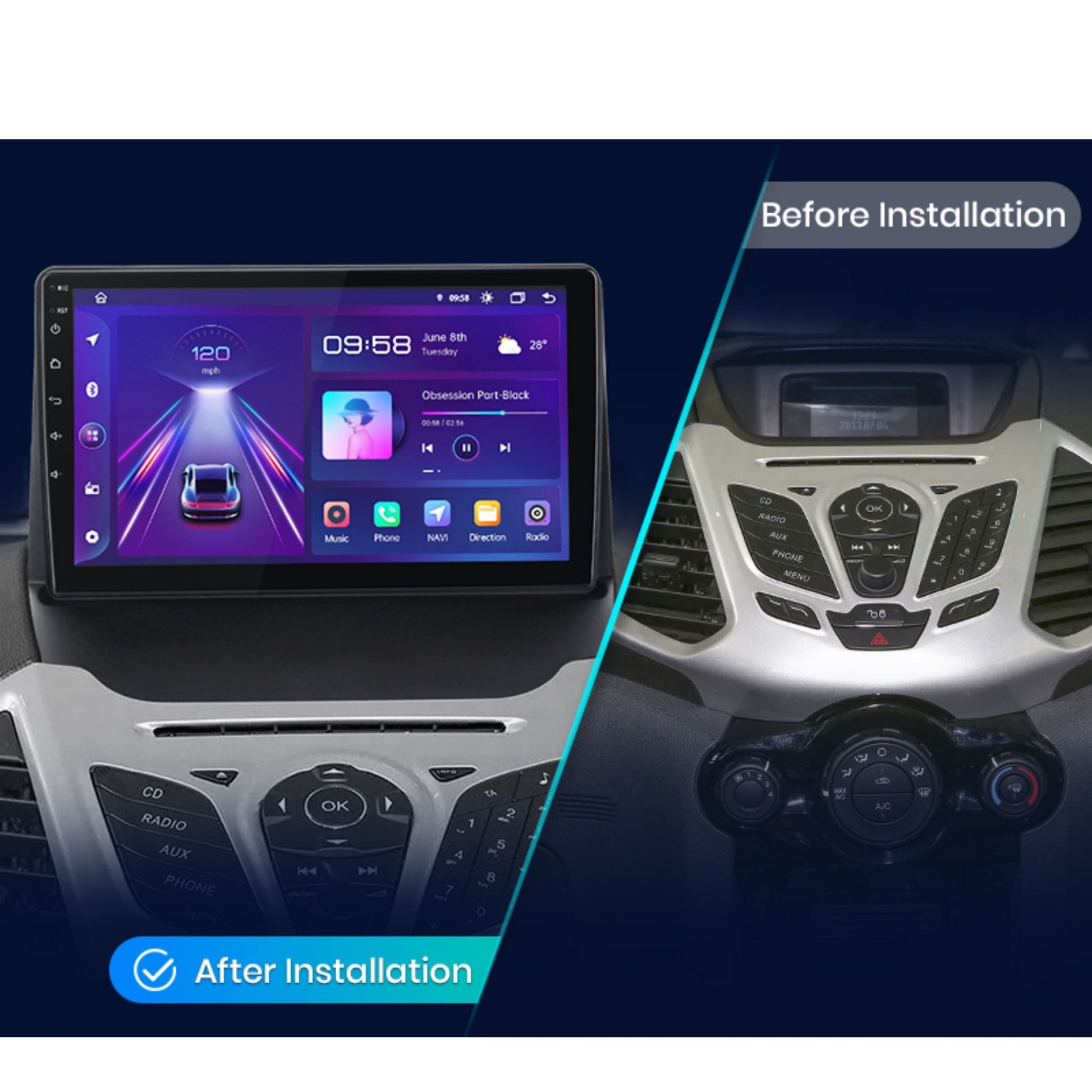 Pantalla Multimedia Ford EcoSport (2013 - 2017) - Maleonracing