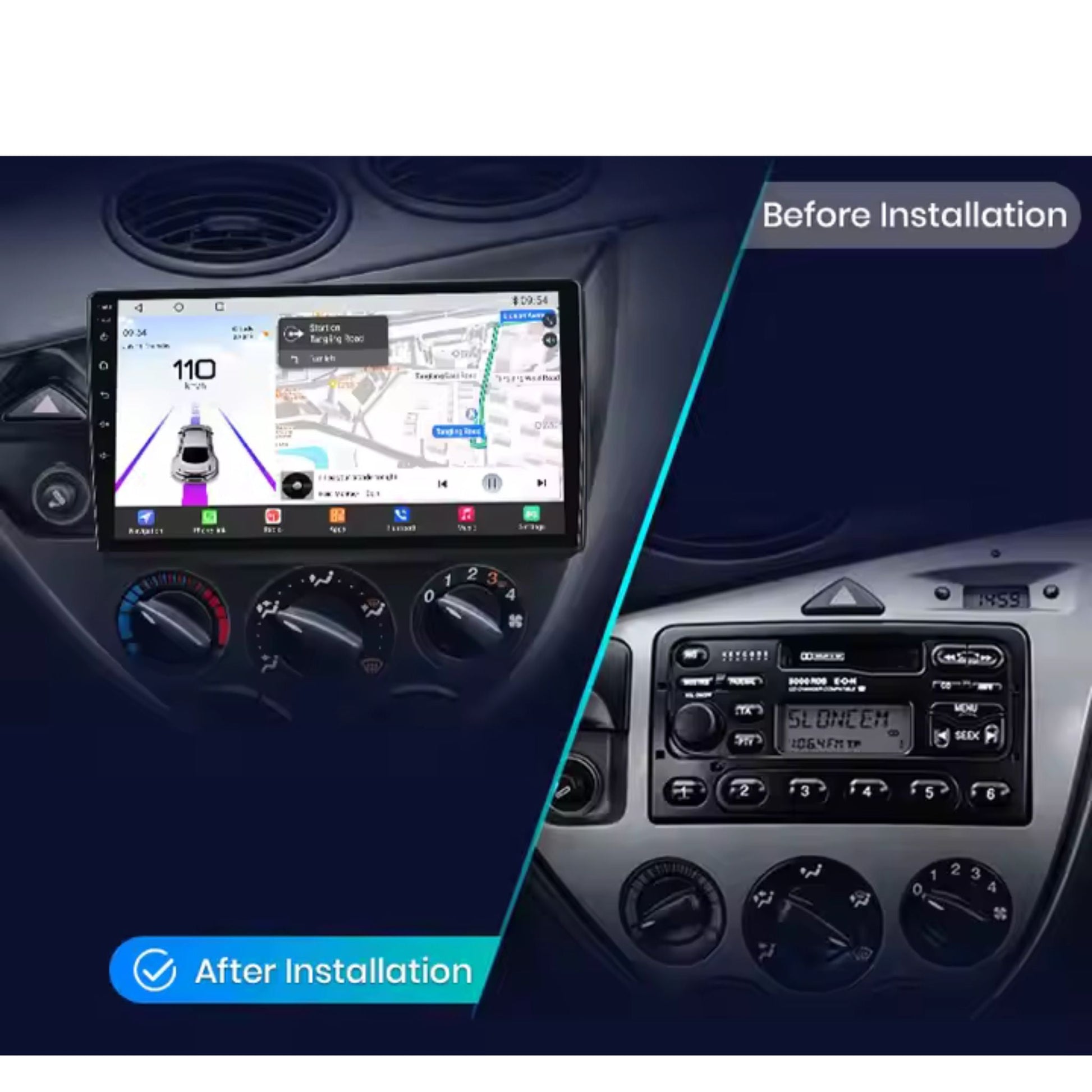 Pantalla Multimedia Ford Fiesta (1995 - 2001) y Ford Focus MK1 (1998 - 2004) - Maleonracing