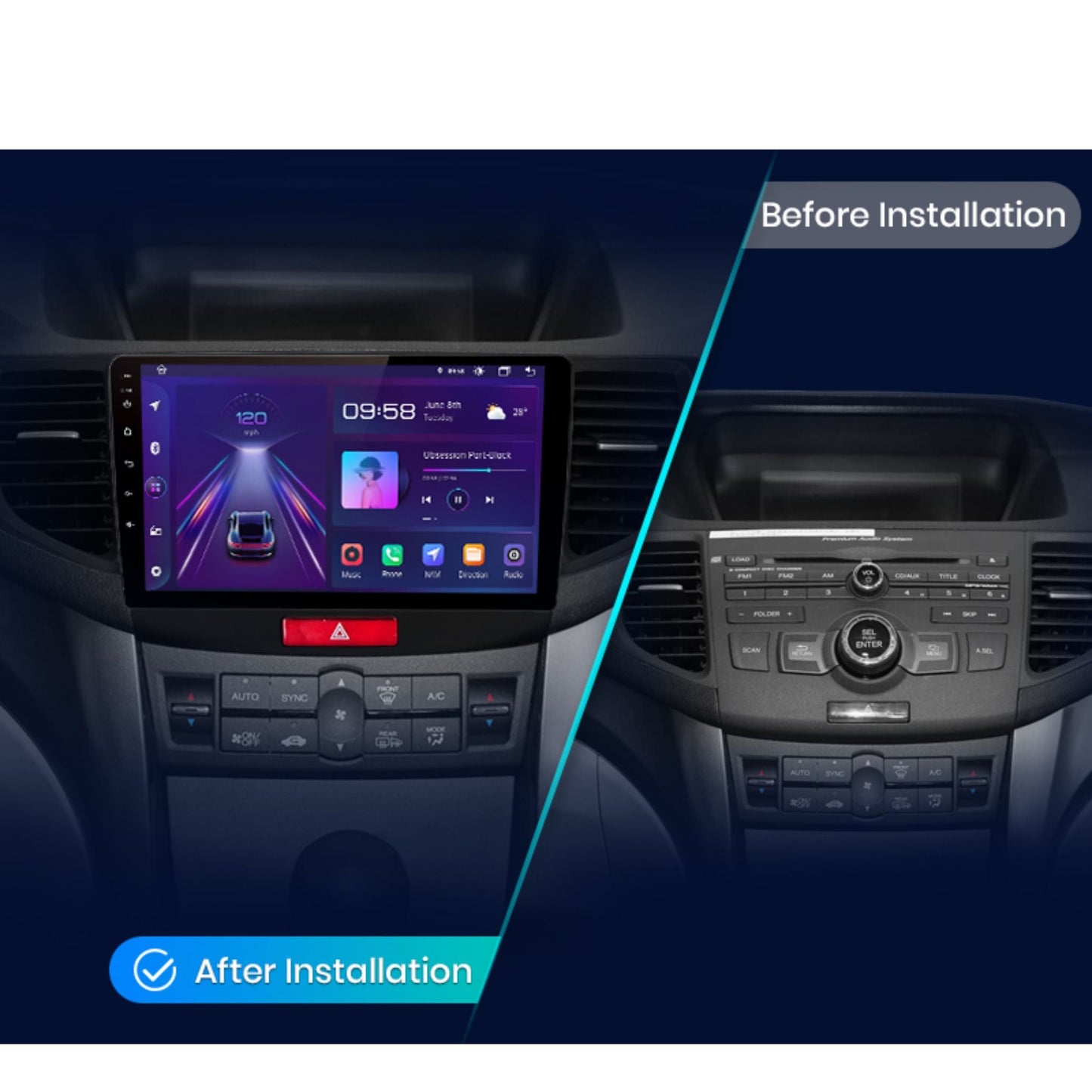Pantalla Multimedia Honda Accord 8 (2008 - 2012) - Maleonracing