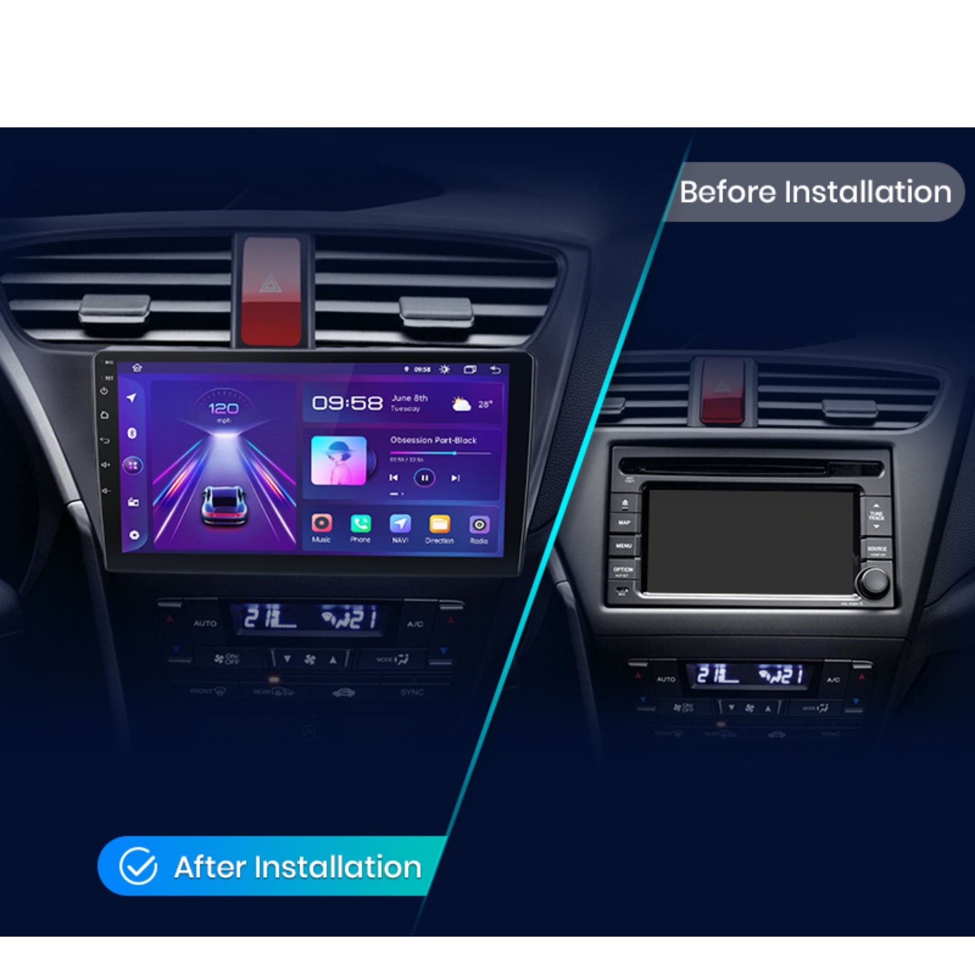Pantalla Multimedia Honda Civic (2012 - 2017) - Maleonracing