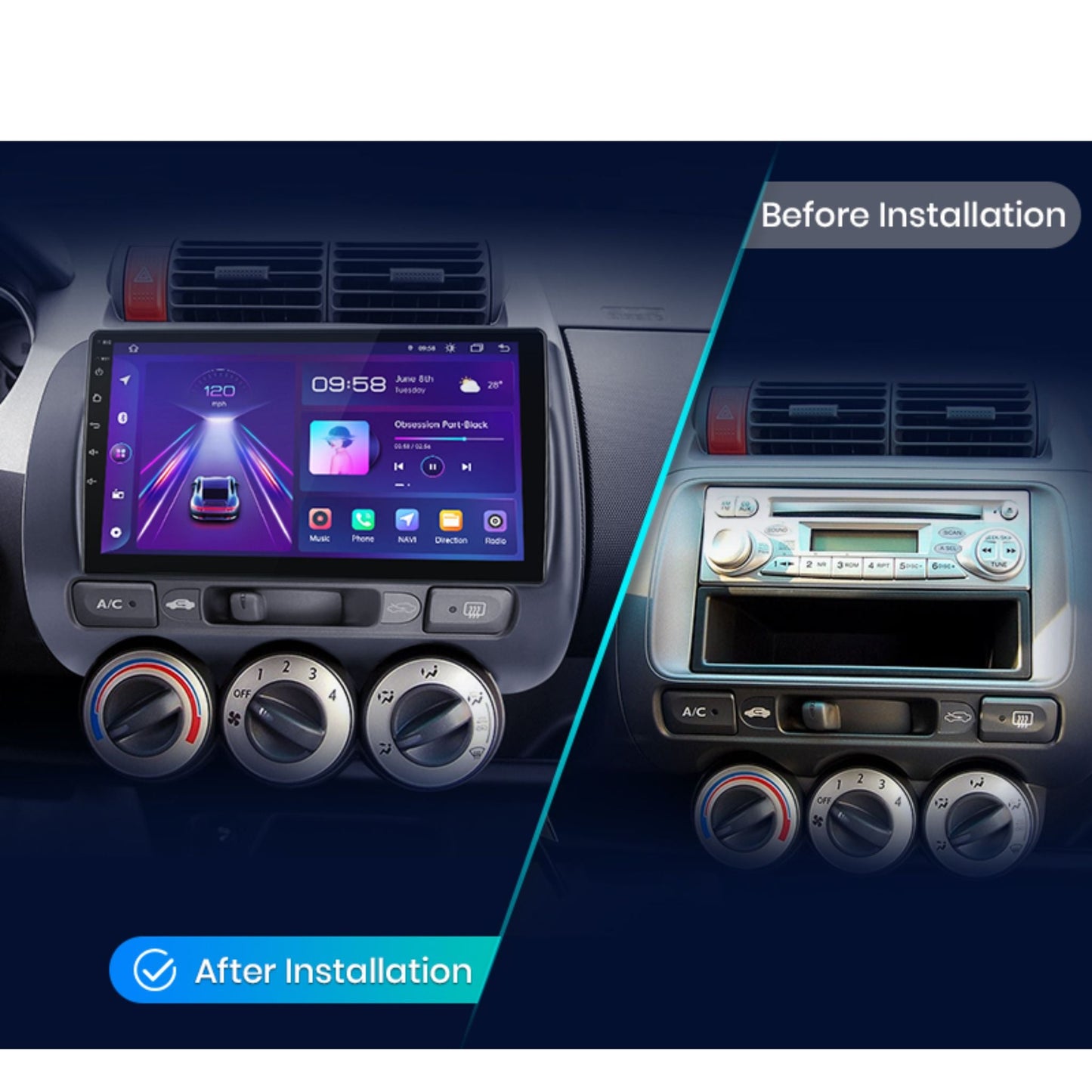 Pantalla Multimedia Honda Fit/Jazz (2002 - 2007) - Maleonracing