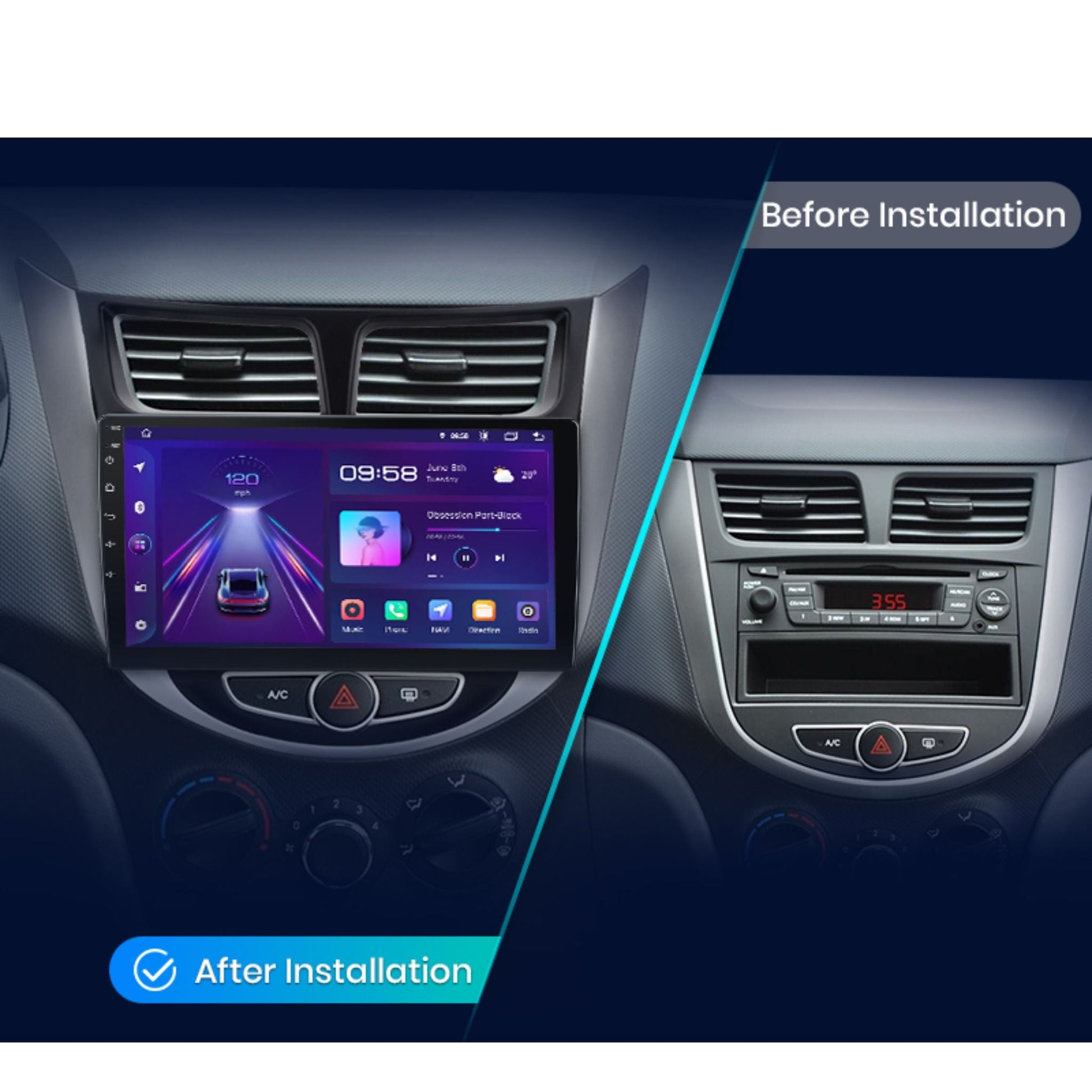 Pantalla Multimedia Hyundai Accent (2010 - 2016) - Maleonracing