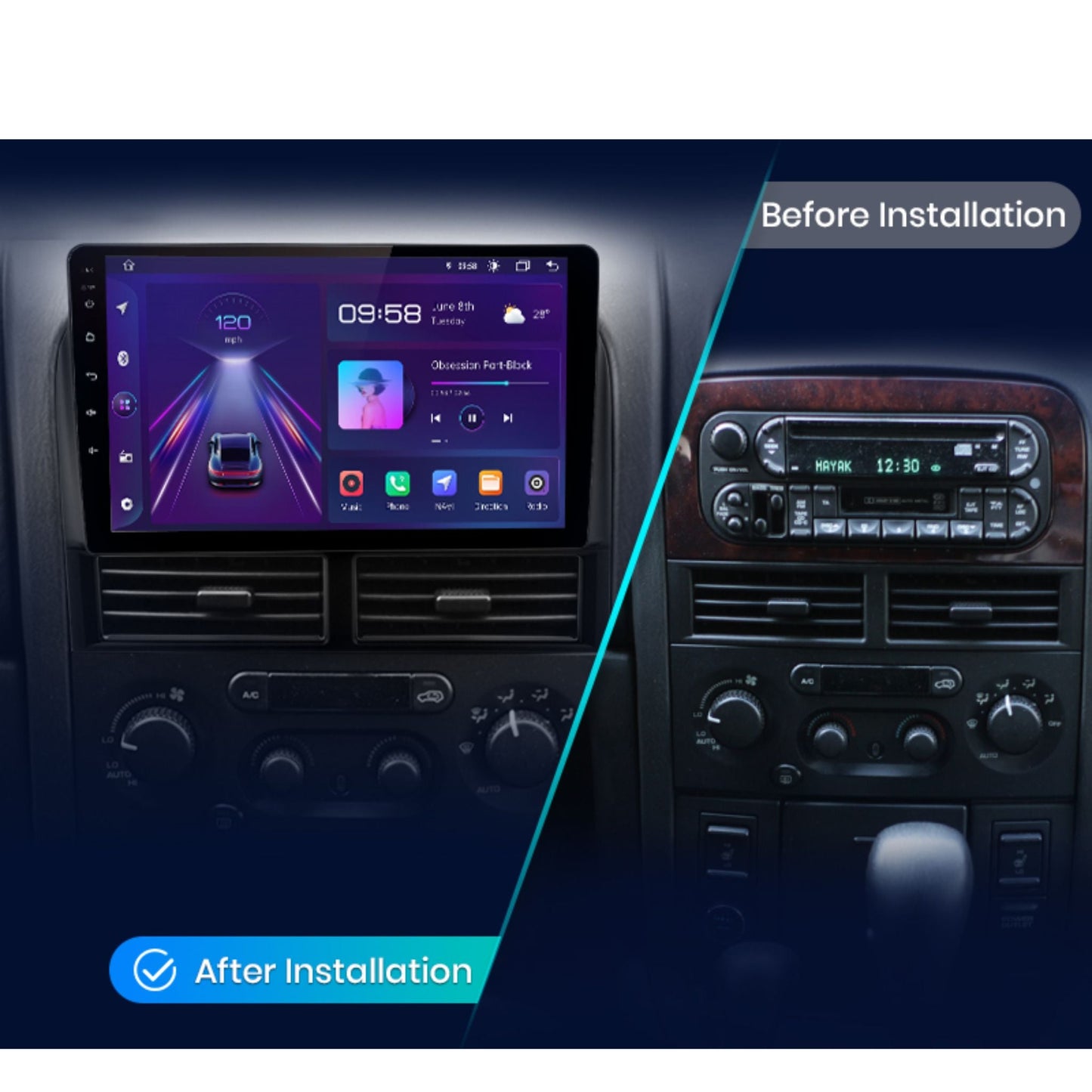 Pantalla Multimedia Jeep Grand Cherokee II WJ (1998 - 2004) - Maleonracing