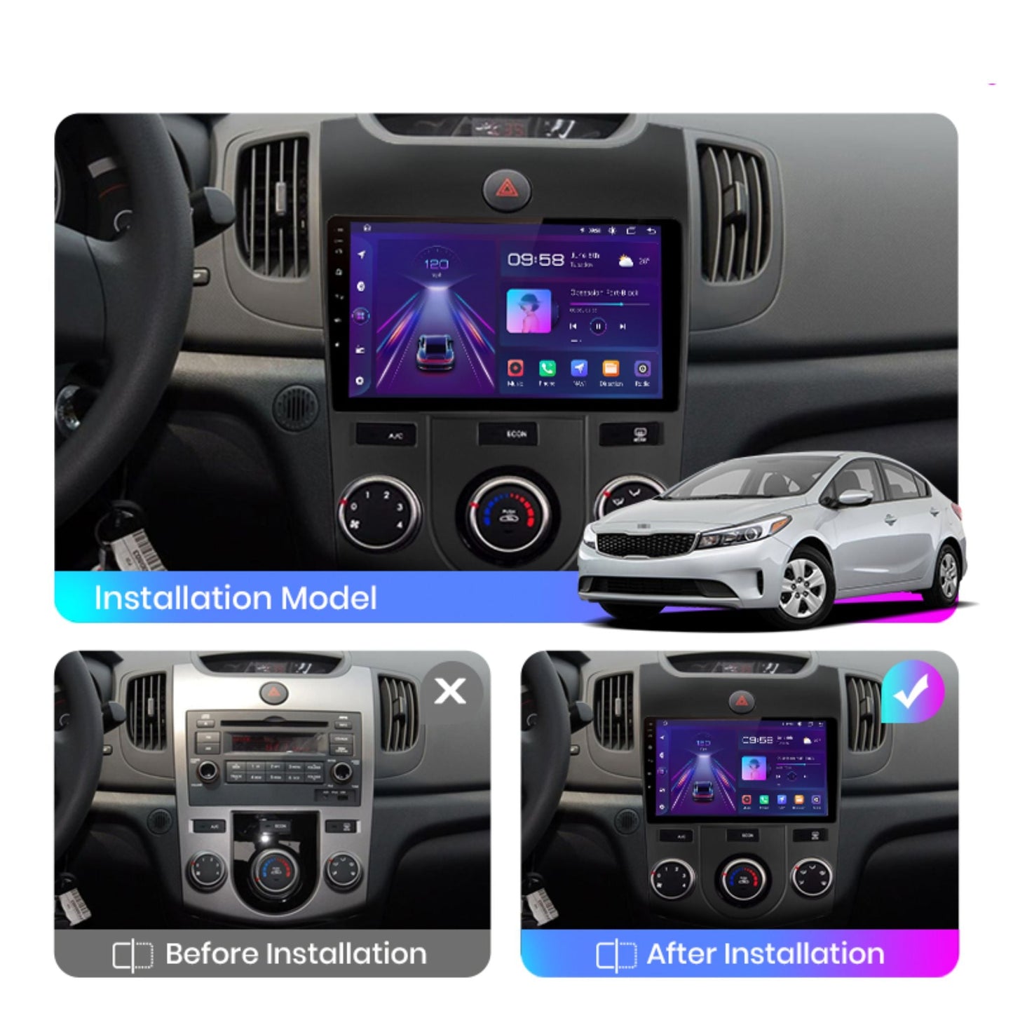 Pantalla Multimedia Kia Cerato (2008 - 2014) - Maleonracing