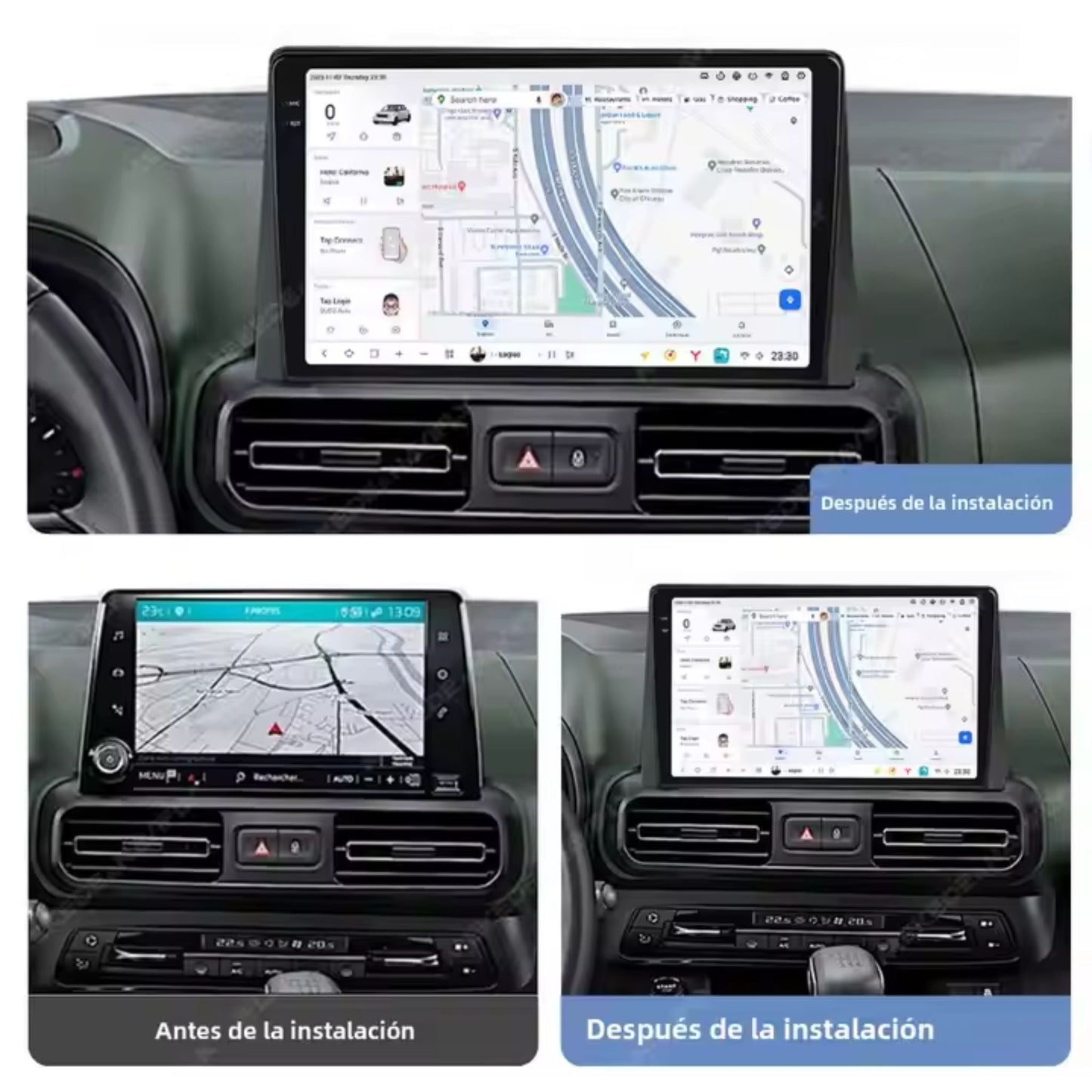 Pantalla Multimedia para Citroën Berlingo, Peugeot Partner / Rifter y Opel Combo (2018–2020) - Maleonracing