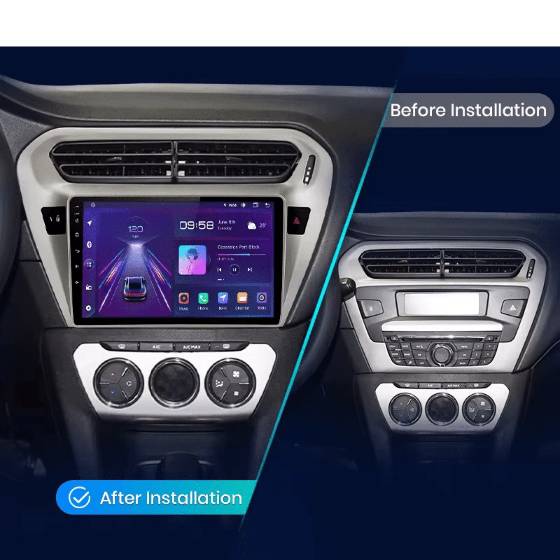 Pantalla Multimedia para Citroën C - Elysée (2013 - 2018) - Maleonracing
