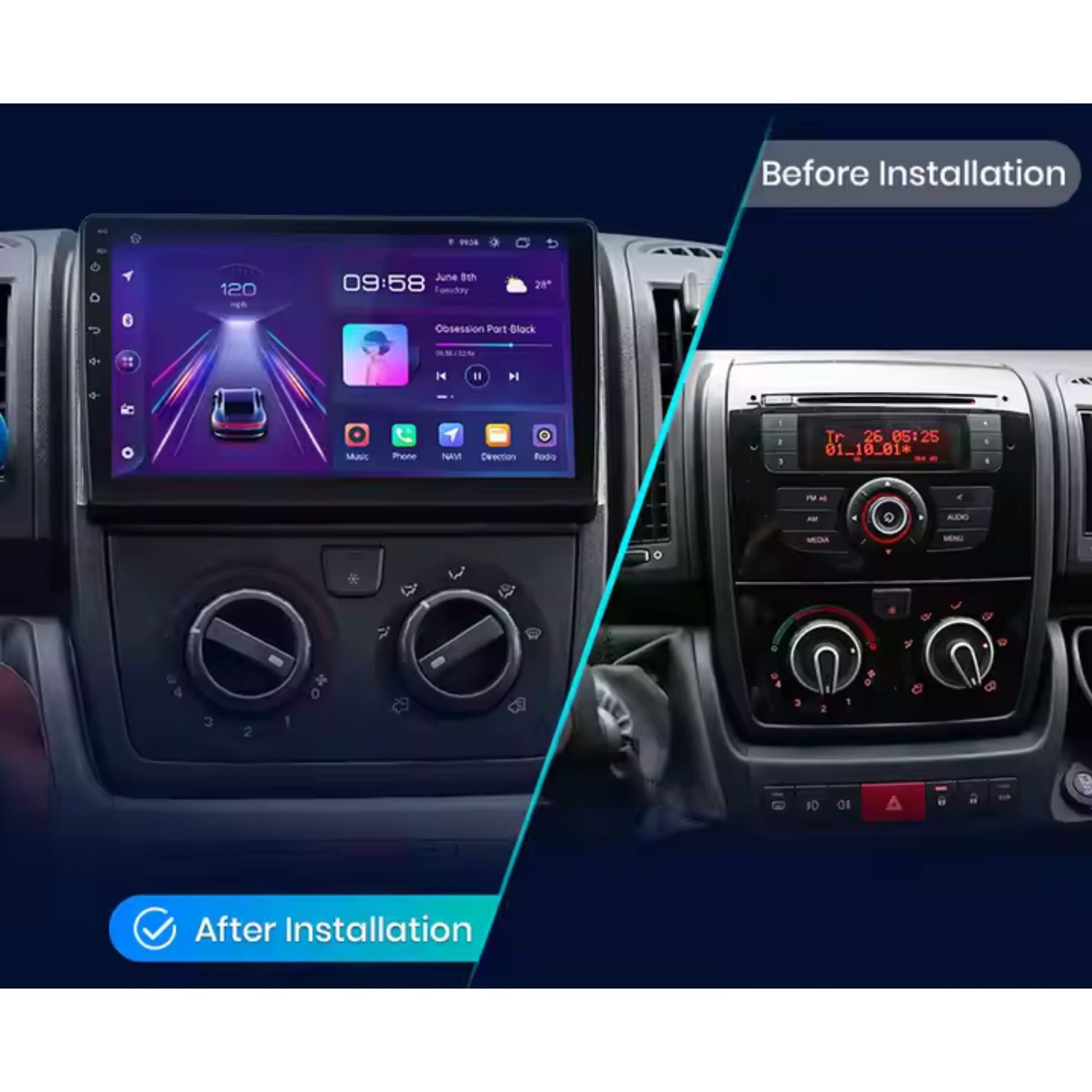 Pantalla Multimedia para Fiat Ducato (2007 - 2015) - Maleonracing