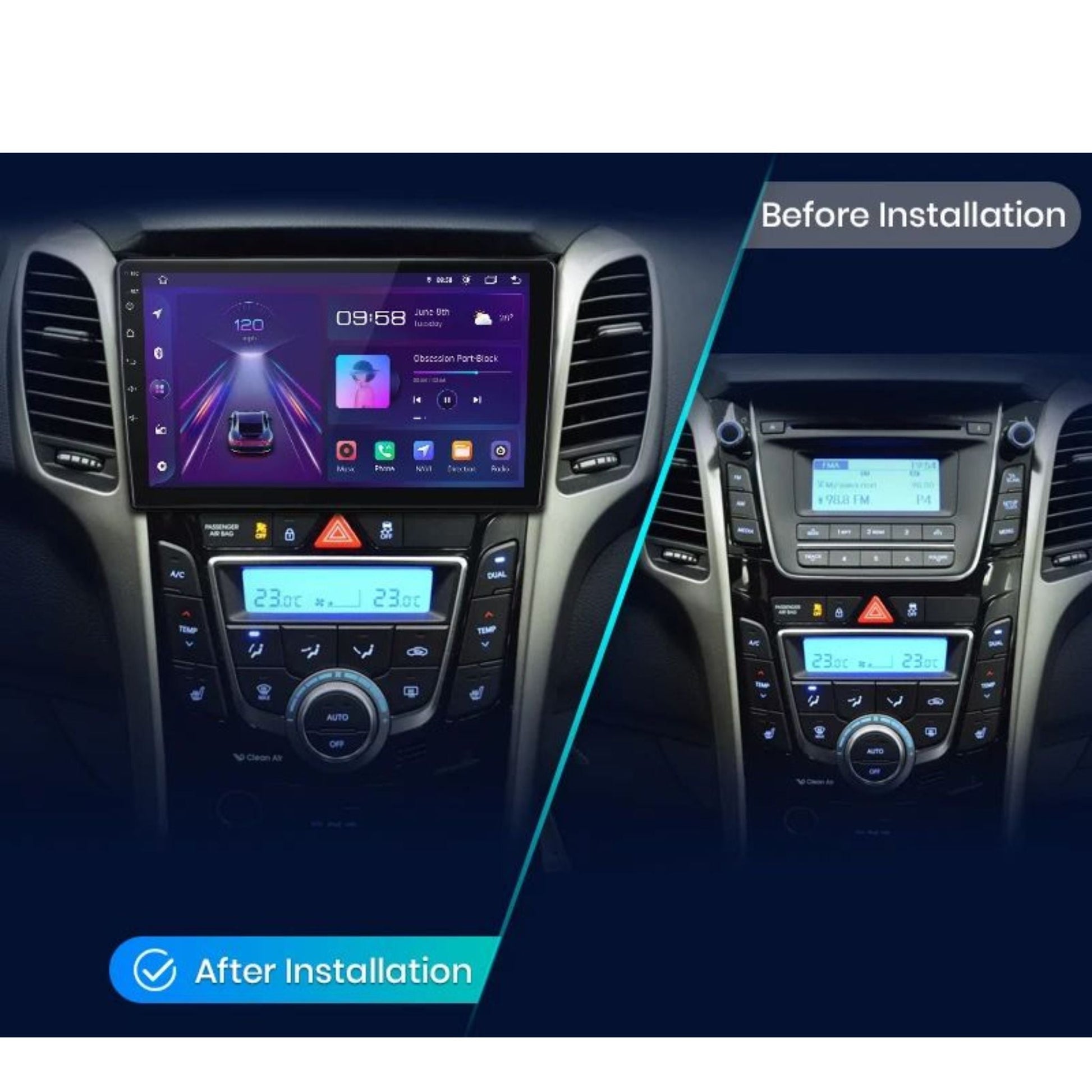 Pantalla Multimedia para Hyundai i30 / Elantra GT (2011 - 2017) - Maleonracing